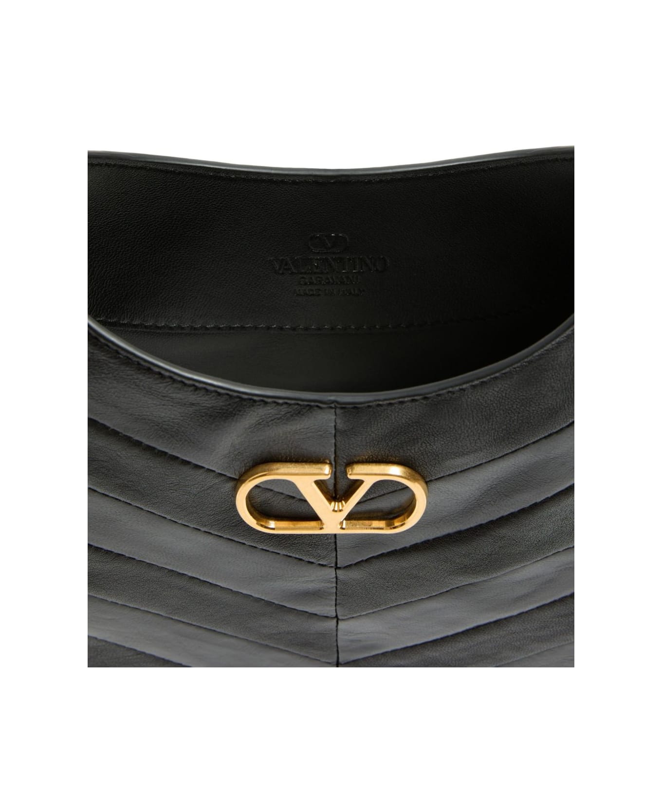 Valentino Garavani Hoboho Small Leather Shoulder Bag - Black