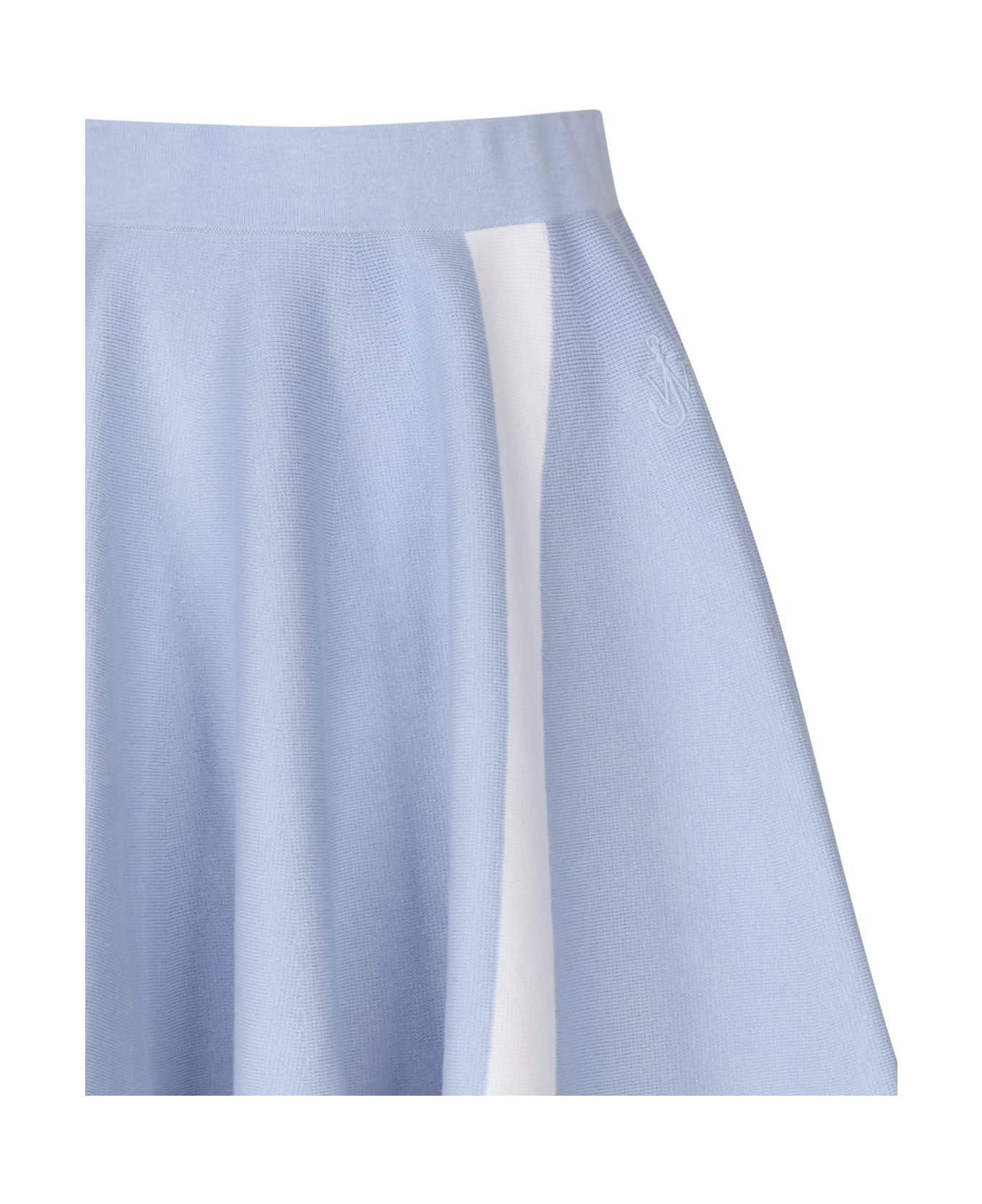 J.W. Anderson Flared Mini Skirt With Embroidery - Light blue, white