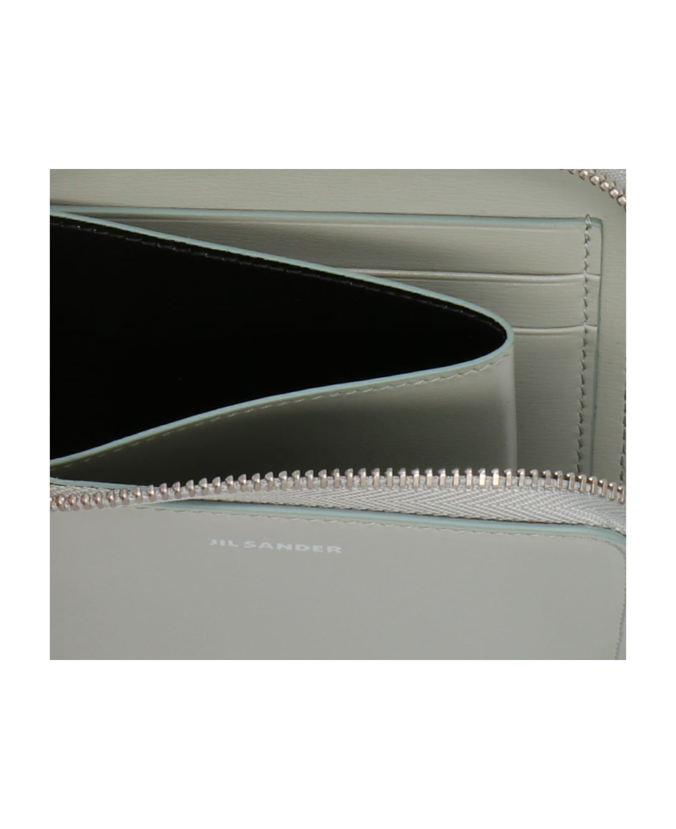 Jil Sander Logo Leather Wallet - Gray 財布
