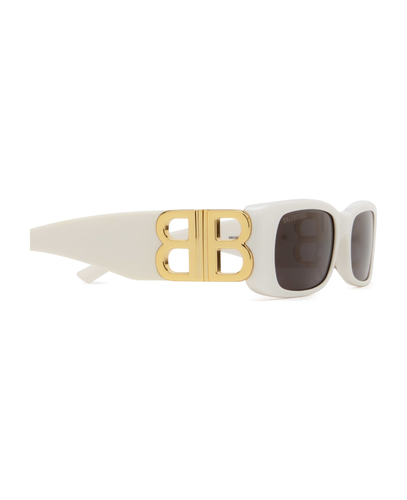 Balenciaga Eyewear Bb0096s Sunglasses - 011 WHITE GOLD GREY サングラス