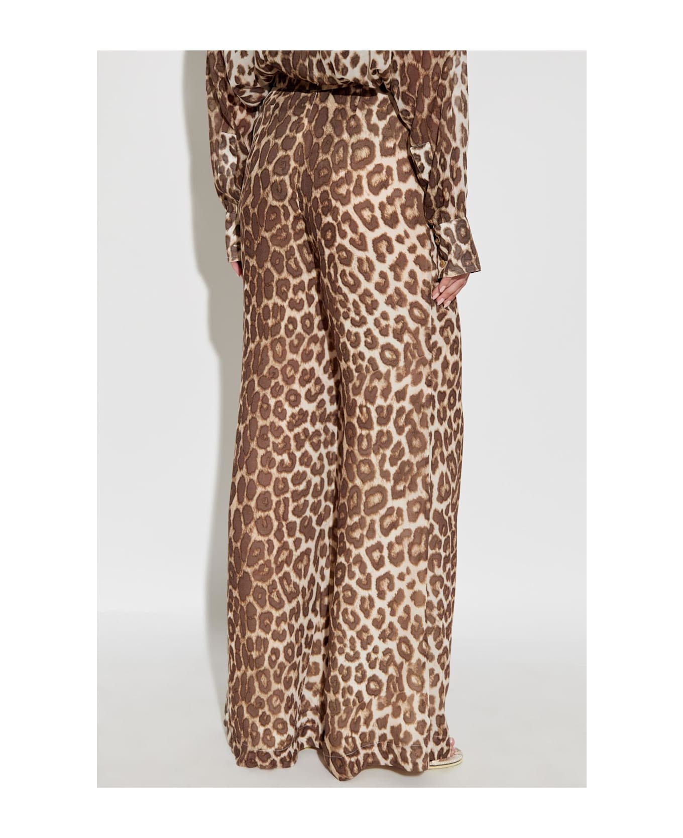 Zimmermann Animal Print Pants - BROWN ボトムス