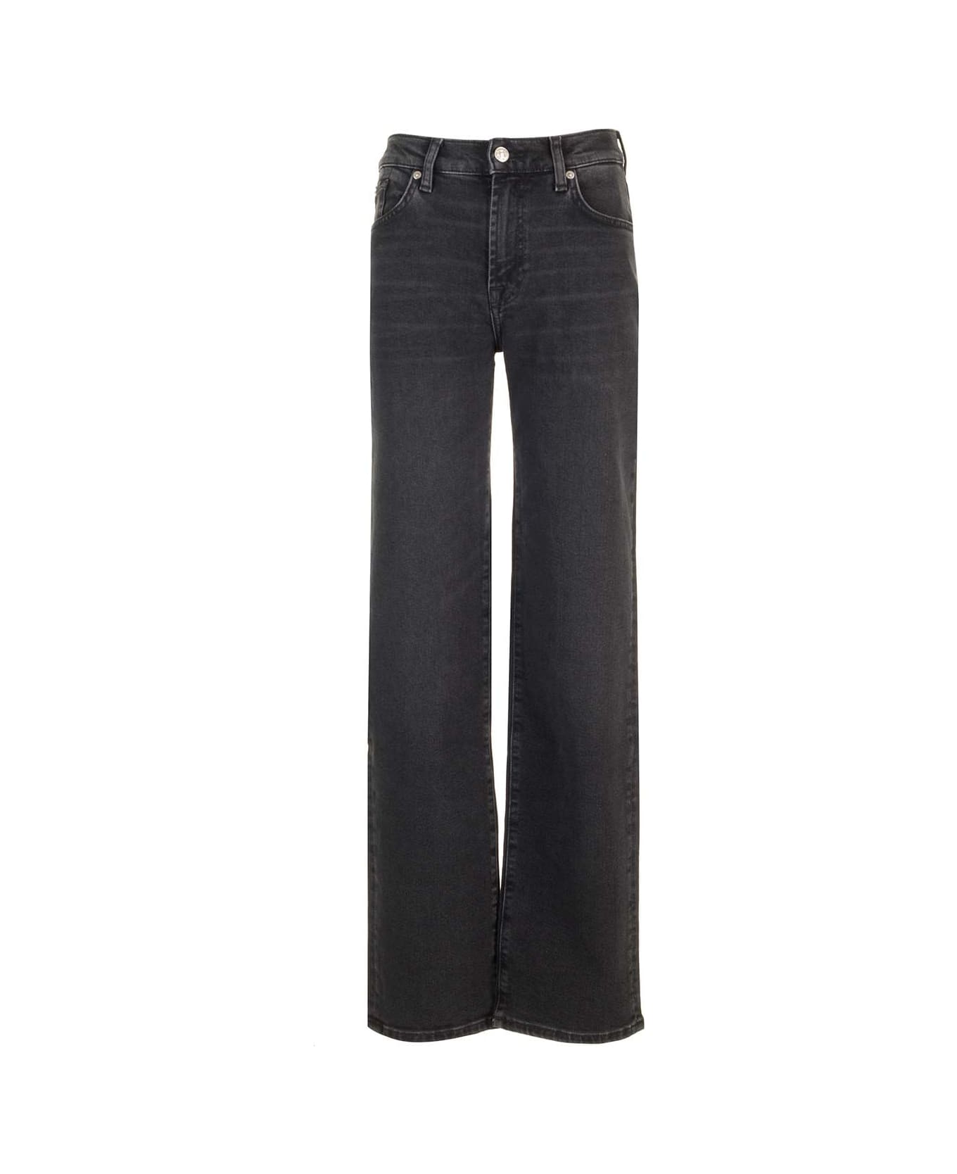 7 For All Mankind "ellie" Straight Leg Jeans - Black