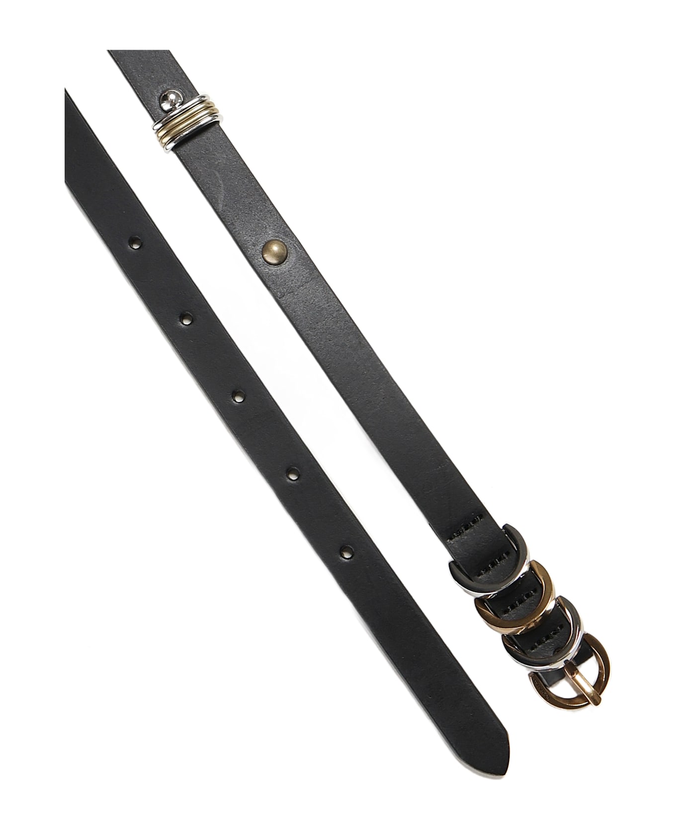 Pinko Thin Leather Belt - Black