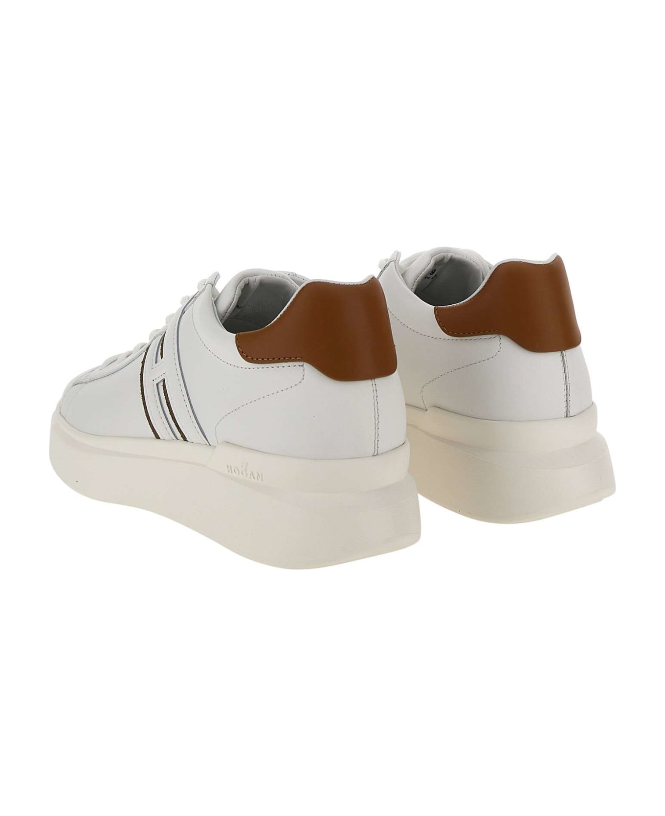 Hogan "h580" Leather Sneakers - WHITE