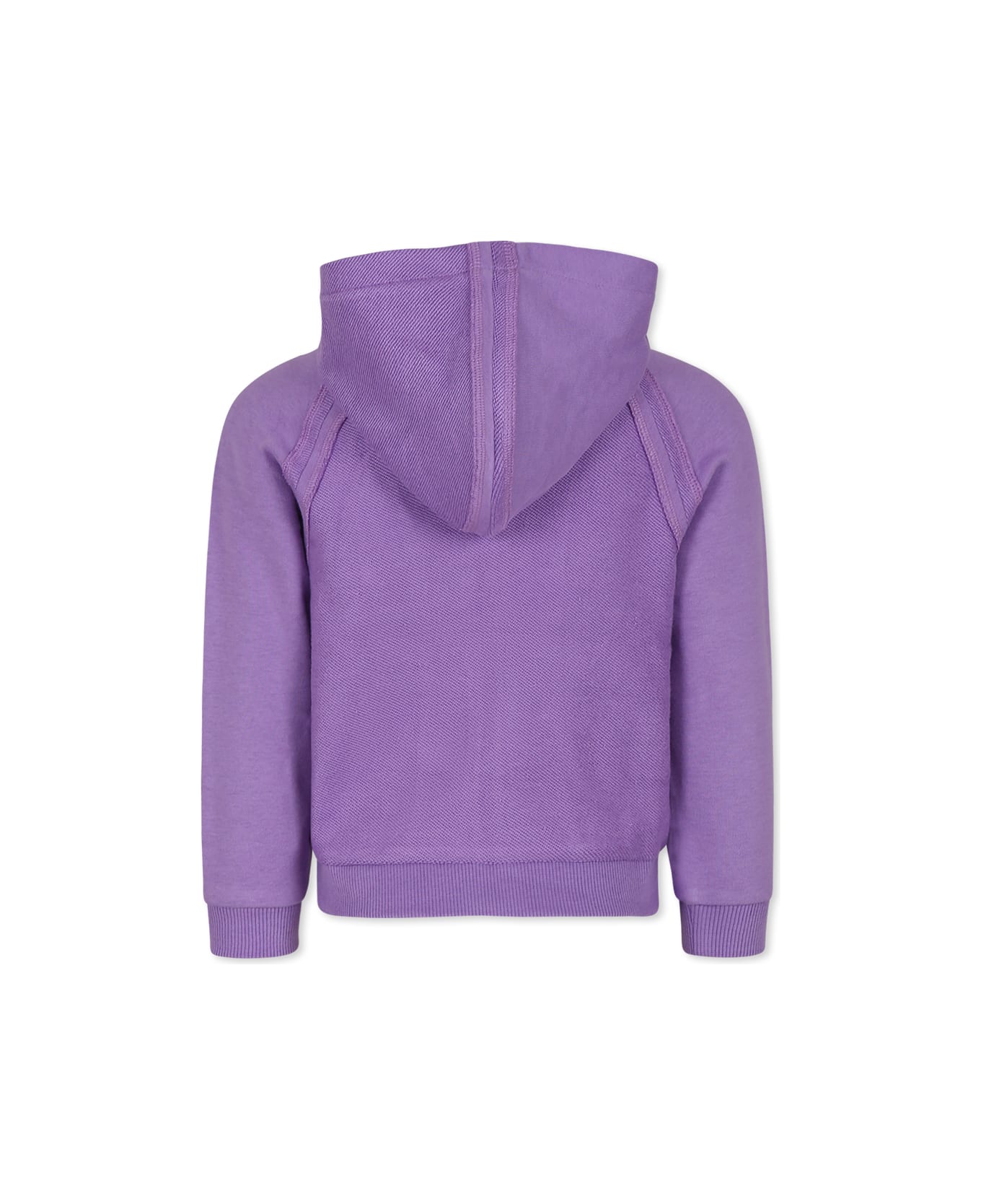 Little Marc Jacobs Purple Sweatshirt For Girl With Logo - Violetto