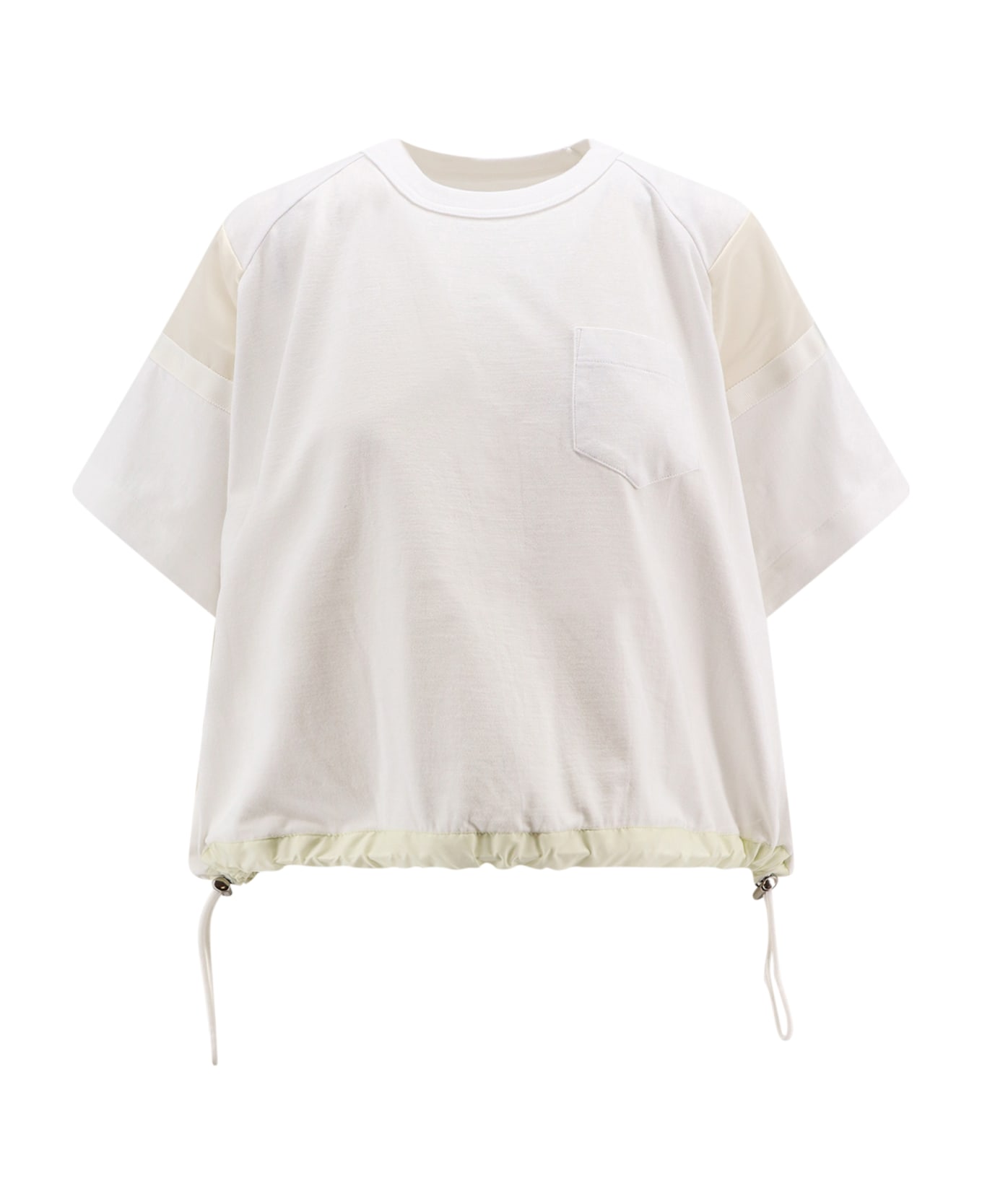 Sacai Draw Stringed Hem T-shirt - White Tシャツ