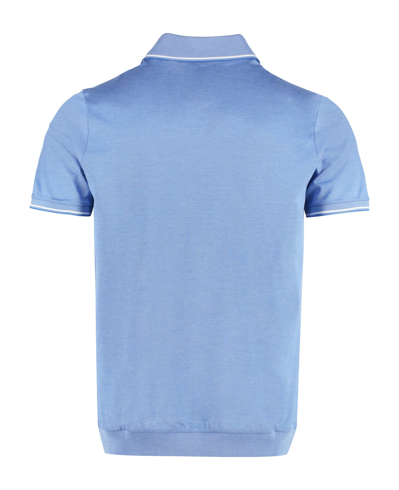 Paul&Shark Short Sleeve Cotton Polo Shirt - Light Blue