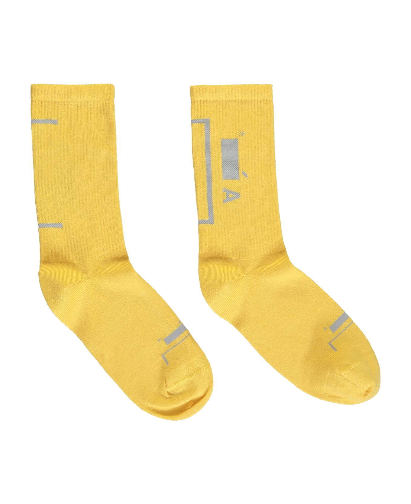 A-COLD-WALL Cotton Socks With Logo - Yellow 靴下