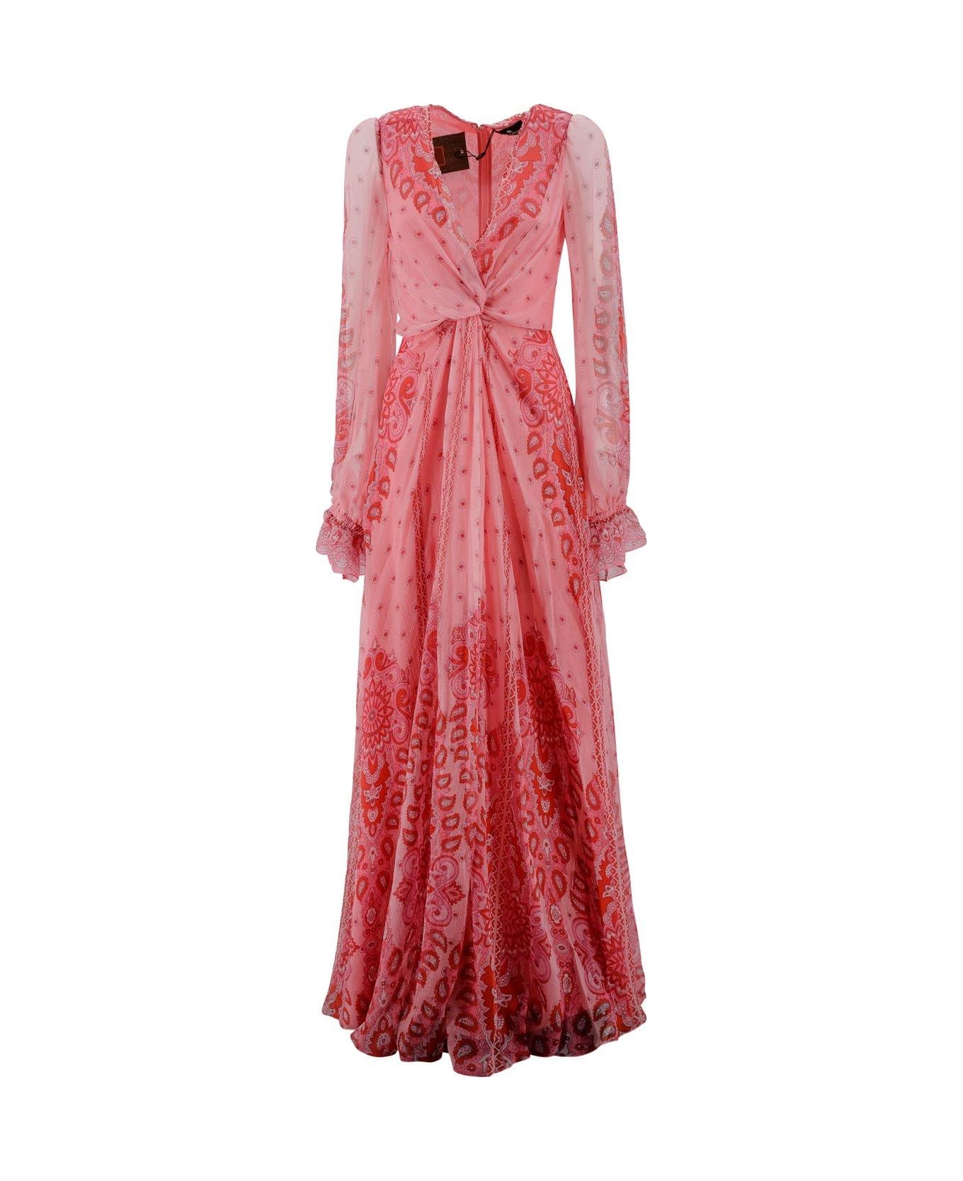 Etro Long-printed Ruffled Dress