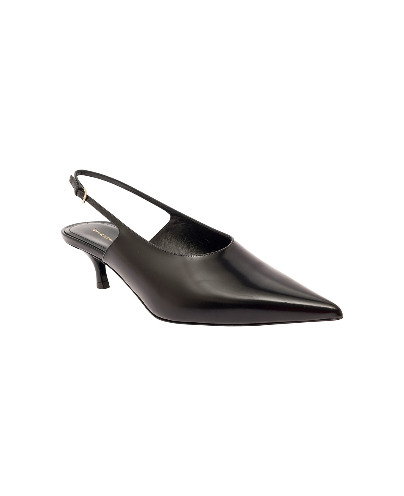 Givenchy Show Kitten Heel Slingback 45 Mm - Black