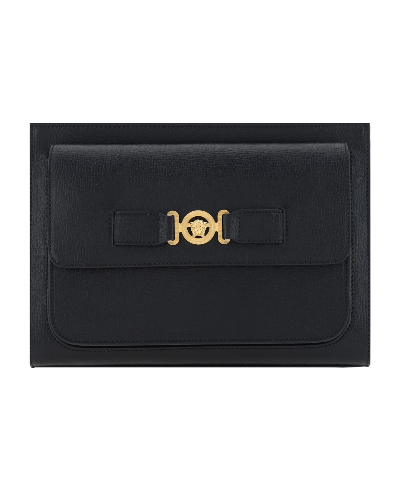 Versace Clutch Bag - Black-versace Gold