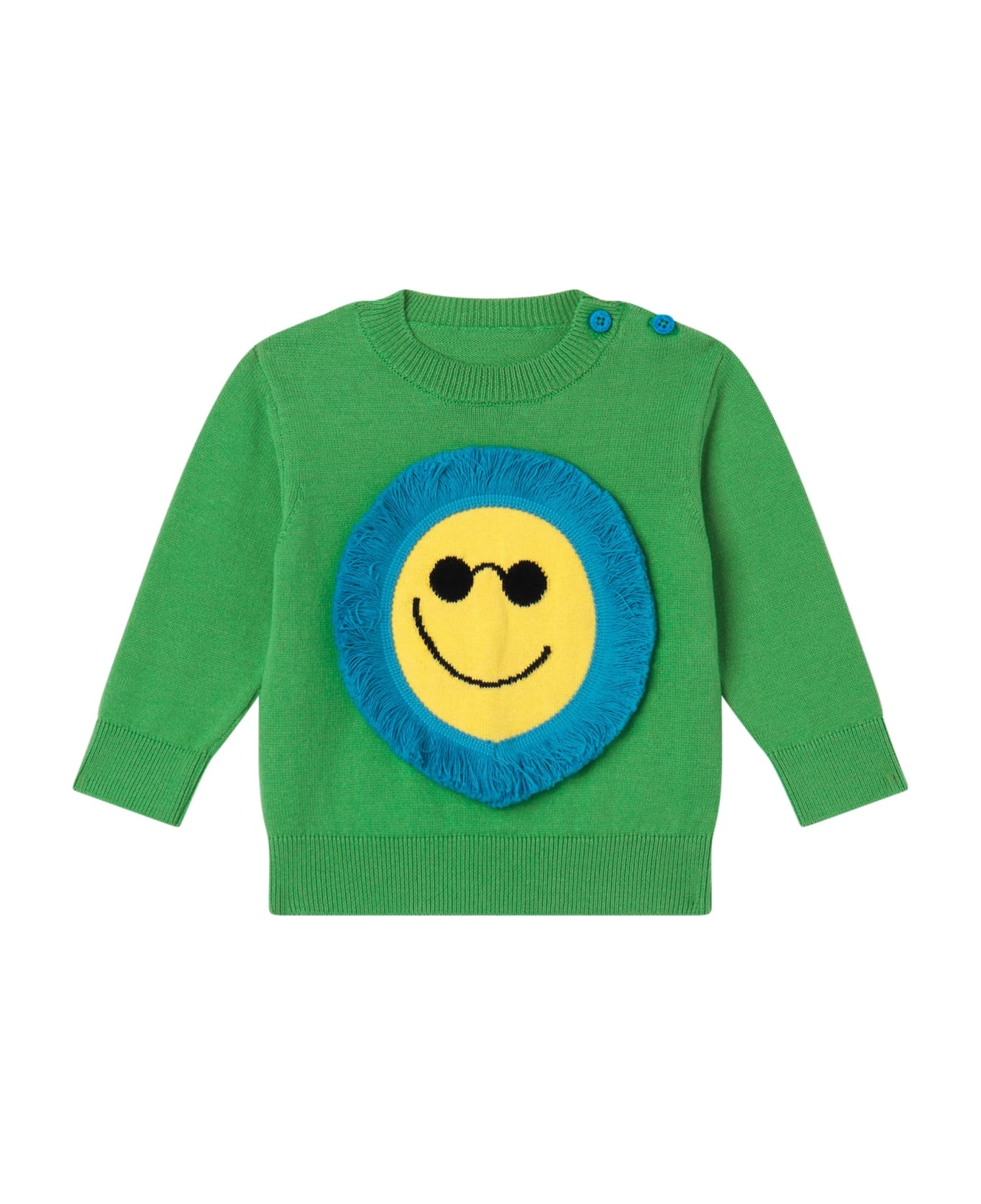 Stella McCartney Kids Sweater With Application - Green ニットウェア＆スウェットシャツ