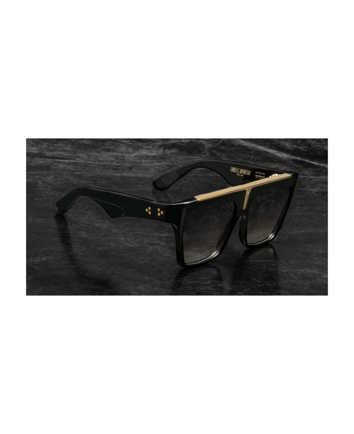 Jacques Marie Mage Selini - Black Sunglasses - Black/gold サングラス