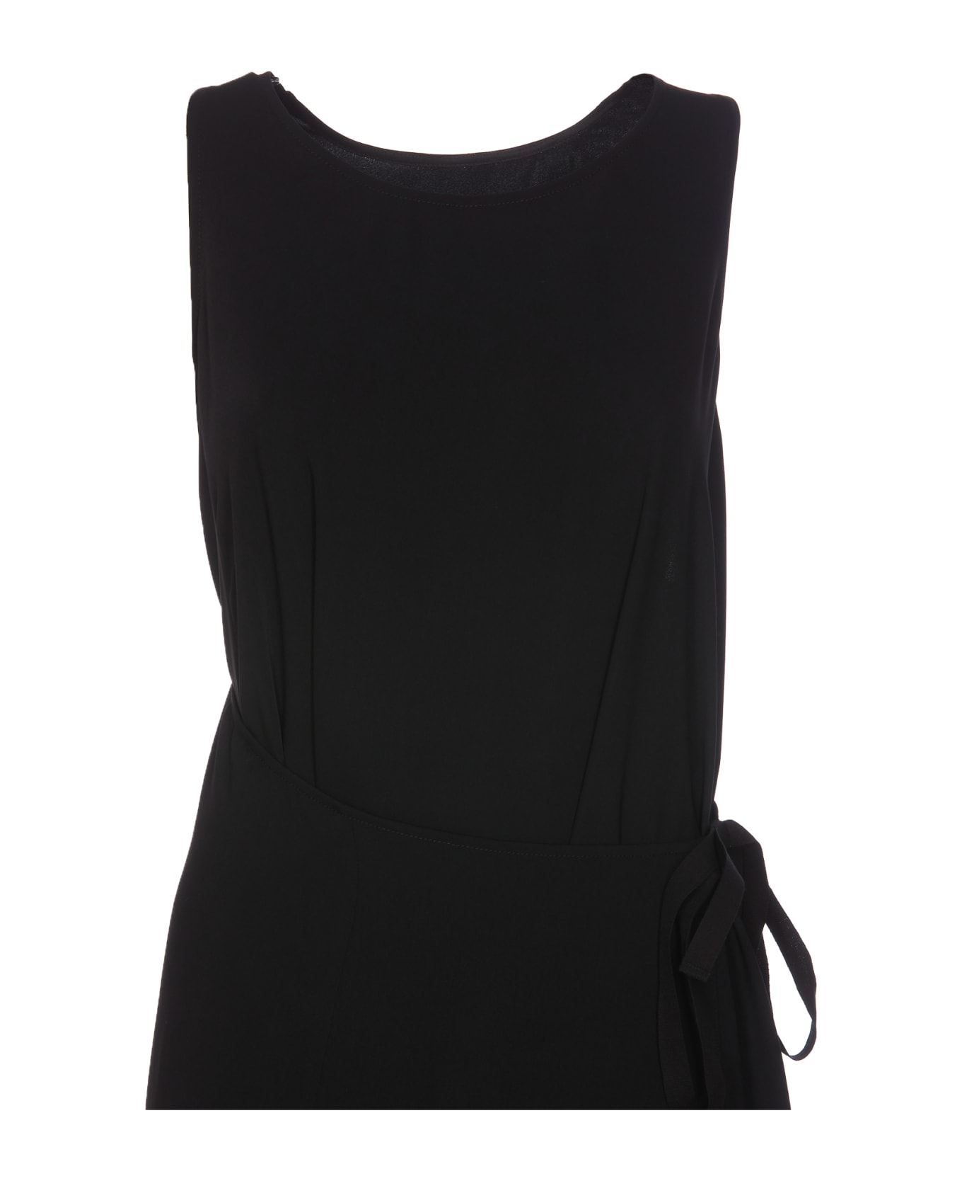 MM6 Maison Margiela Belted Sleeveless Maxi Dress - Black