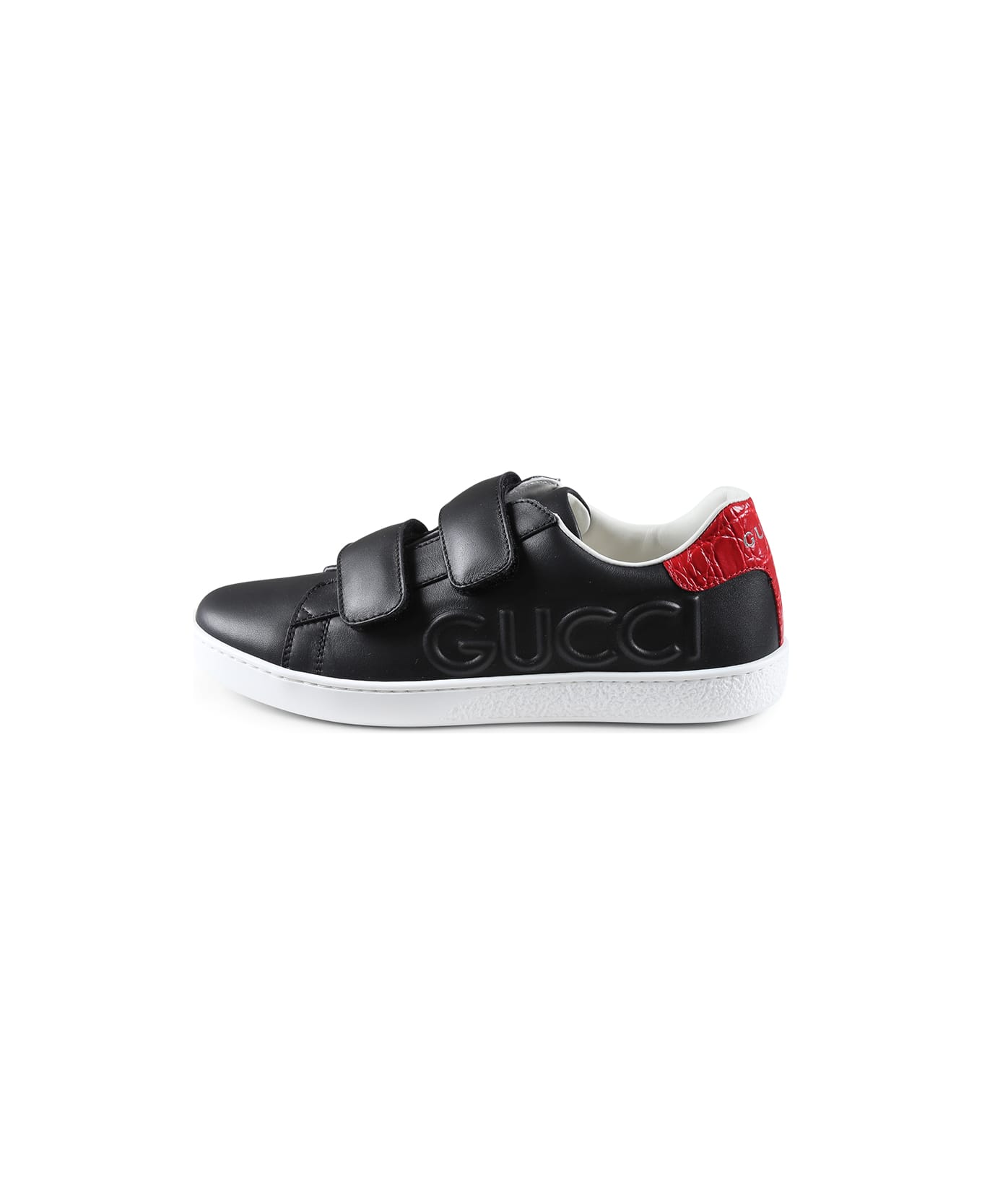 Gucci Black Ace Sneakers For Kids With Logo - Black