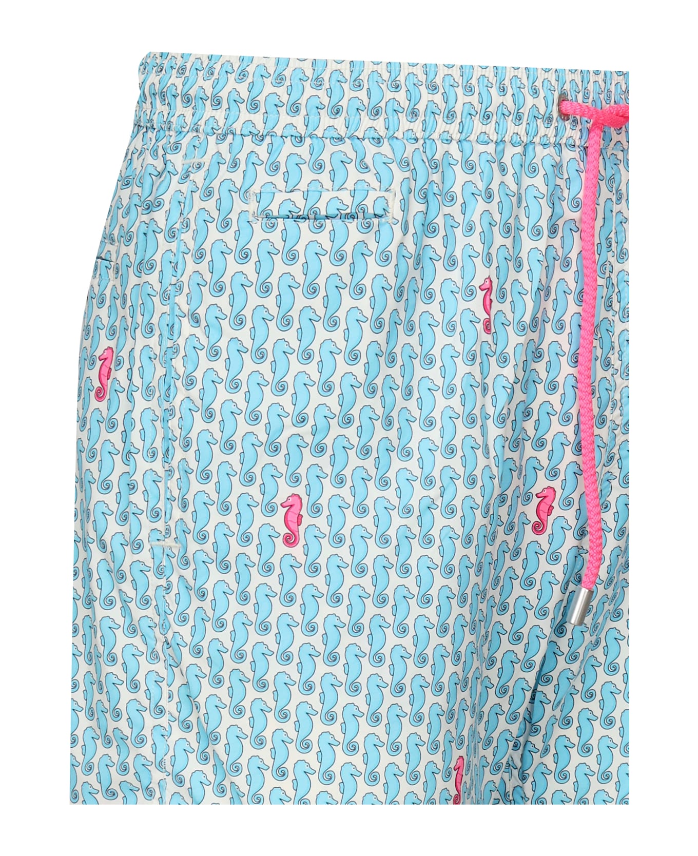MC2 Saint Barth Printed Swimsuit - LIGHT BLUE/FUCHSIA