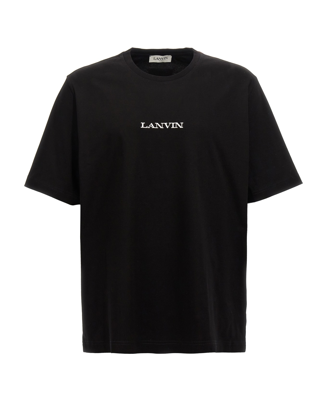 Lanvin Logo Embroidery T-shirt - Black