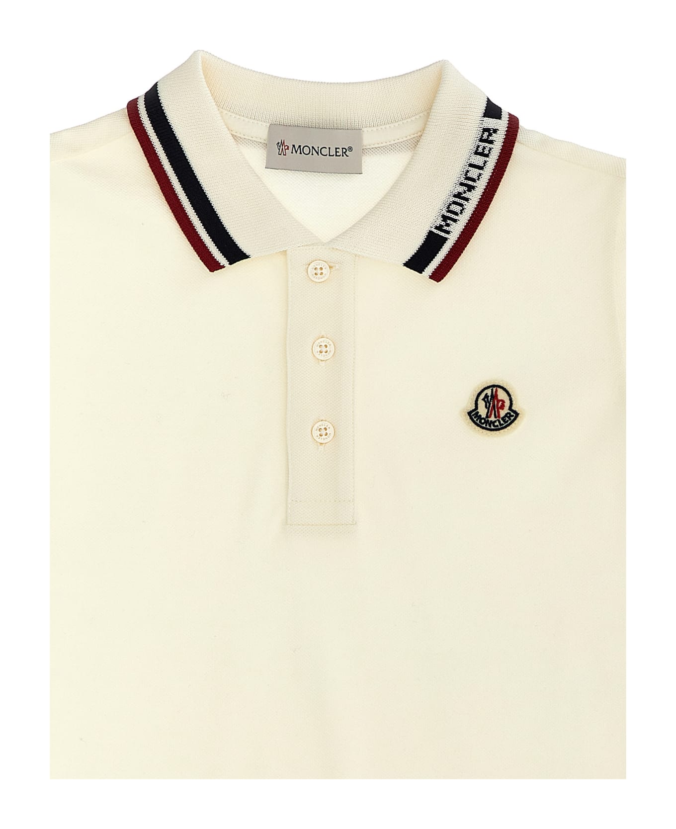 Moncler Logo Patch Alabama Polo Shirt - White