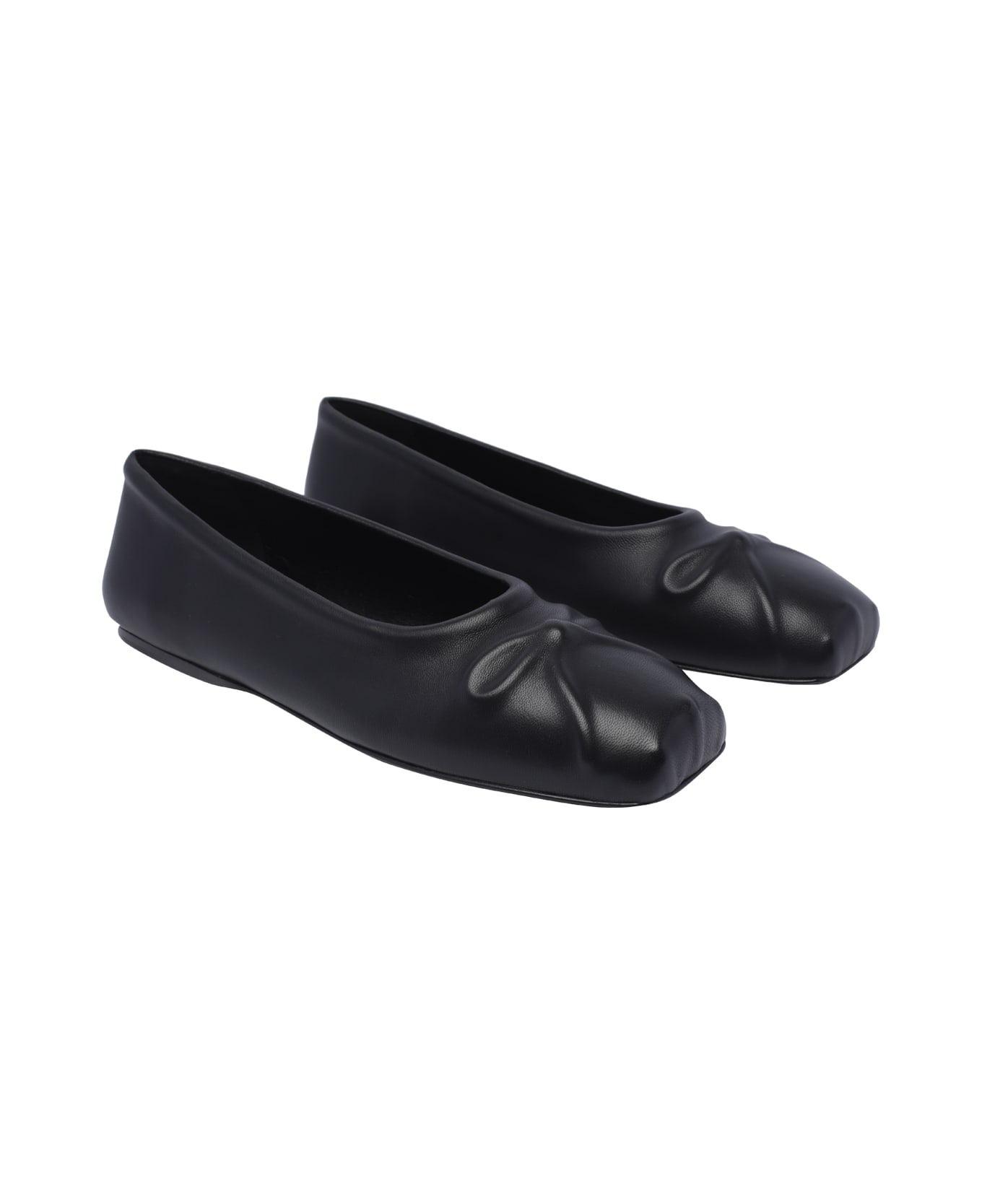 Marni Little Bow Nappa Ballets - Black