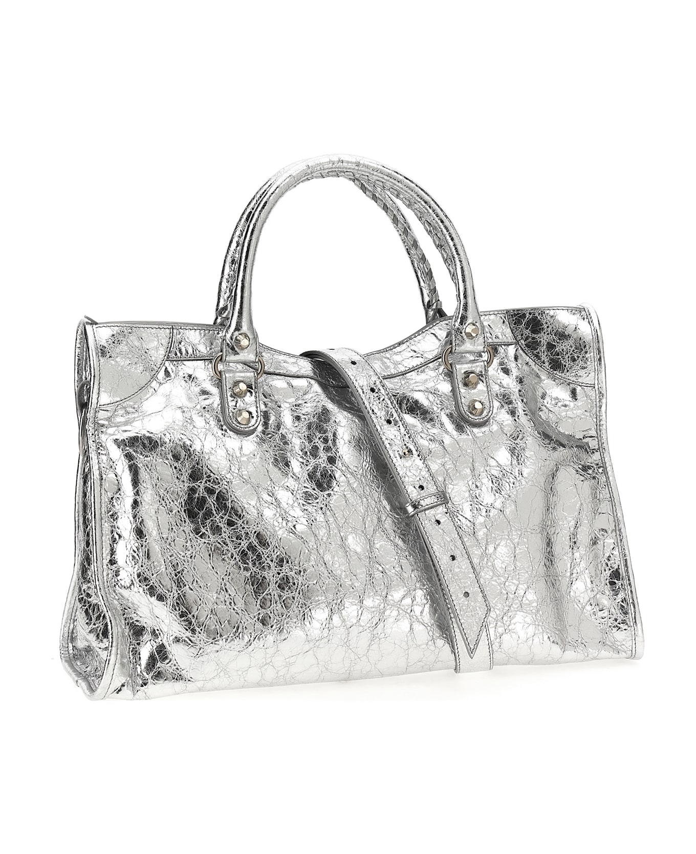 Balenciaga 
le City
 Medium Handbag - Silver