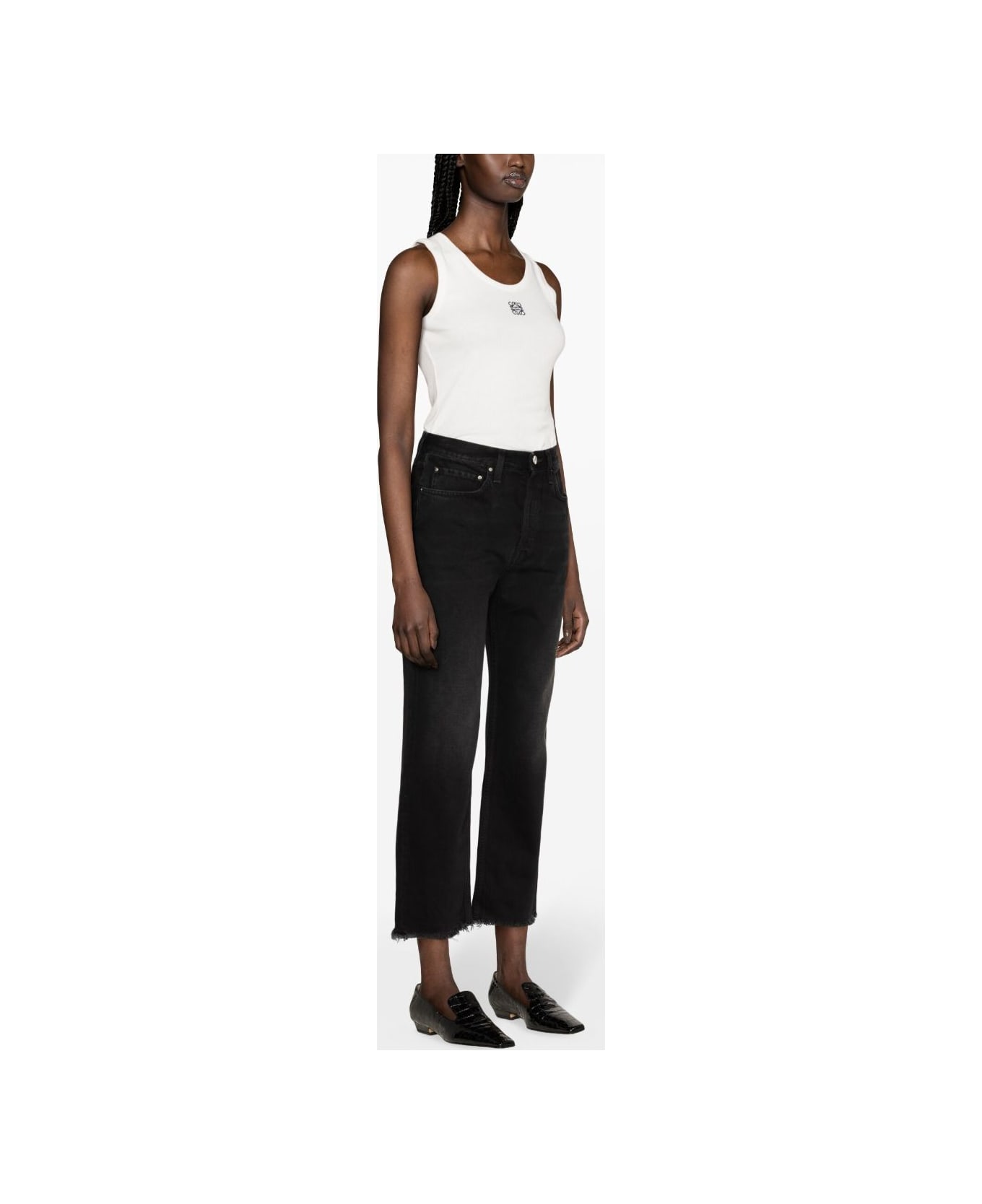 Totême Denim Cropped Jeans - Black