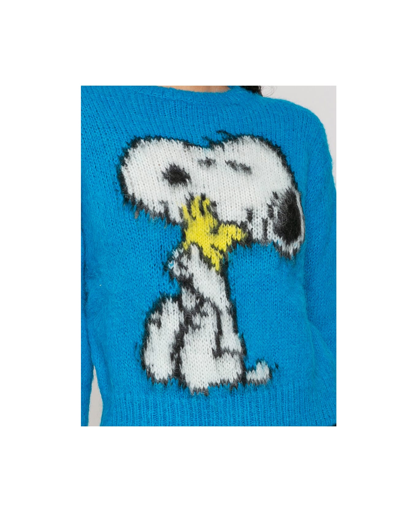 MC2 Saint Barth Woman Brushed Sweater With Snoopy Print | Snoopy - Peanuts Special Edition - BLUE ニットウェア