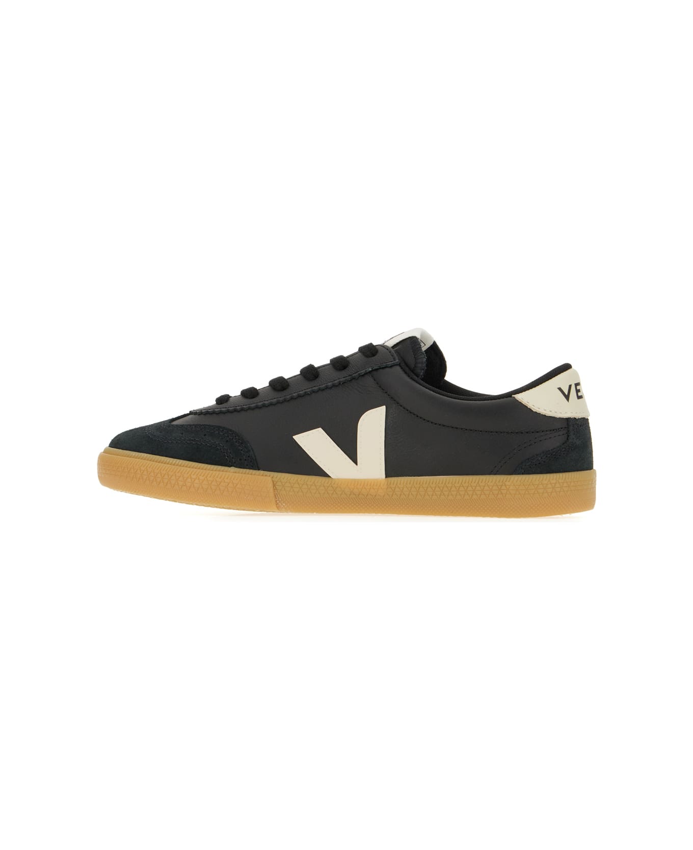 Veja Black Leather Volley O.t. Sneakers - BLACKPIERRE