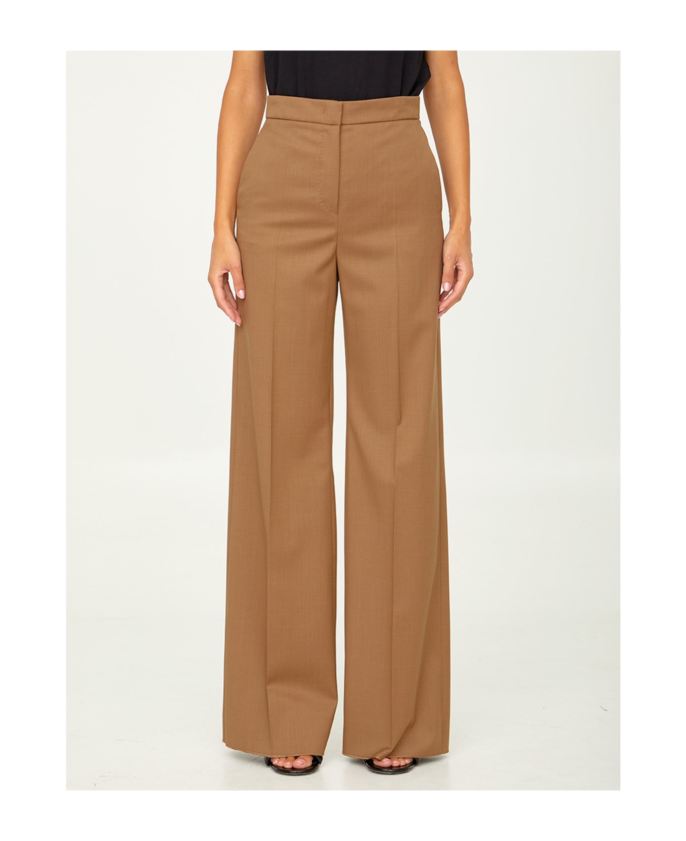 Max Mara Camel Wool Trousers - Camel