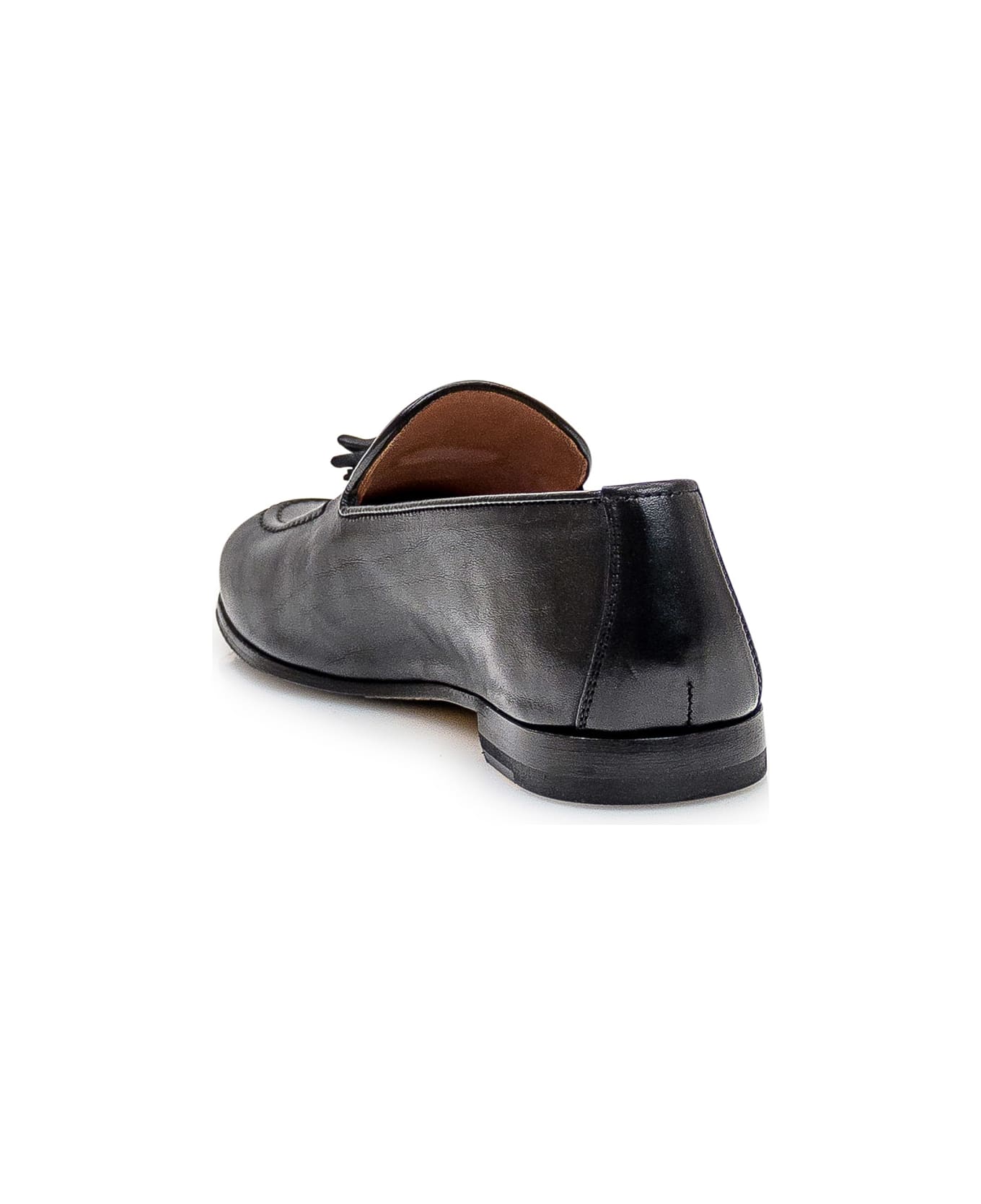 Doucal's Leather Loafer - NERO FDO NERO