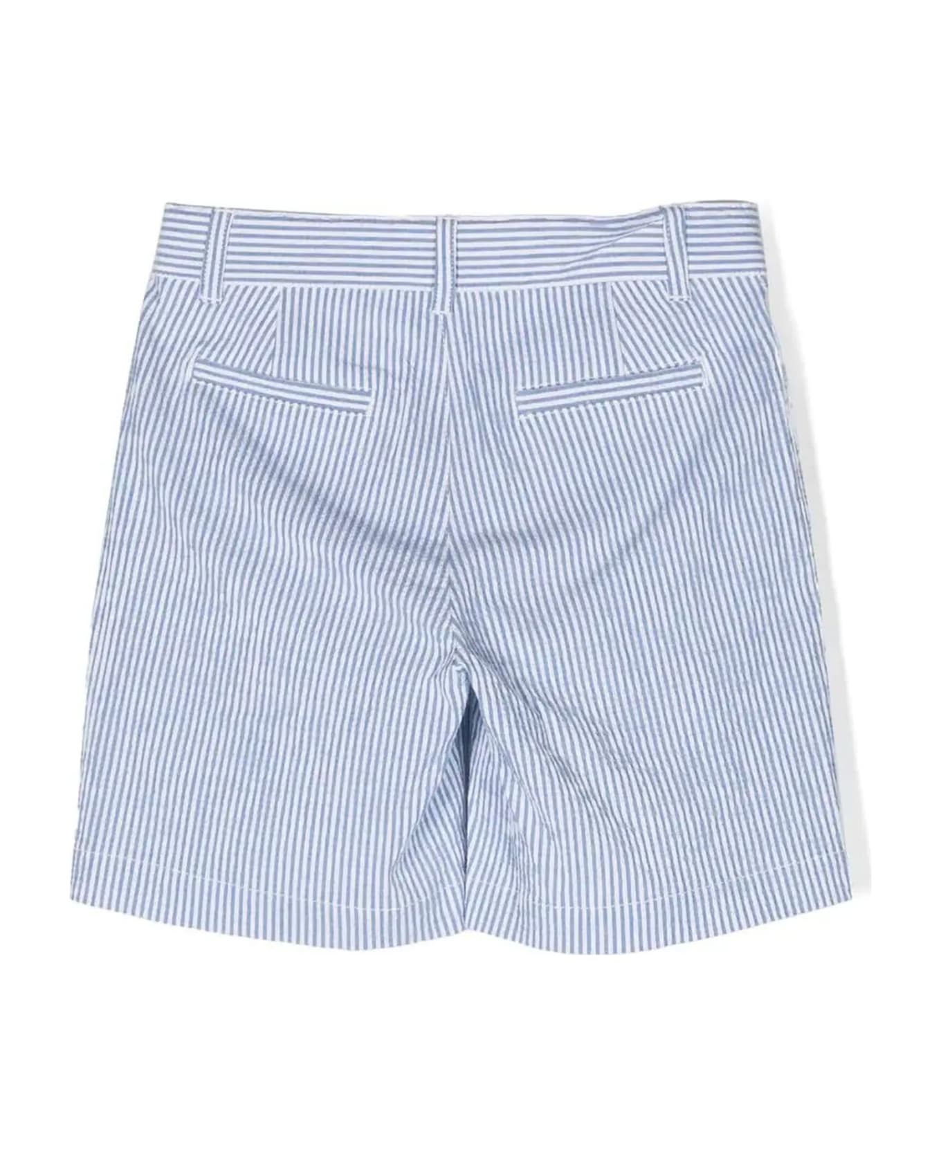 Aspesi Shorts - Bianco+azzurro ボトムス