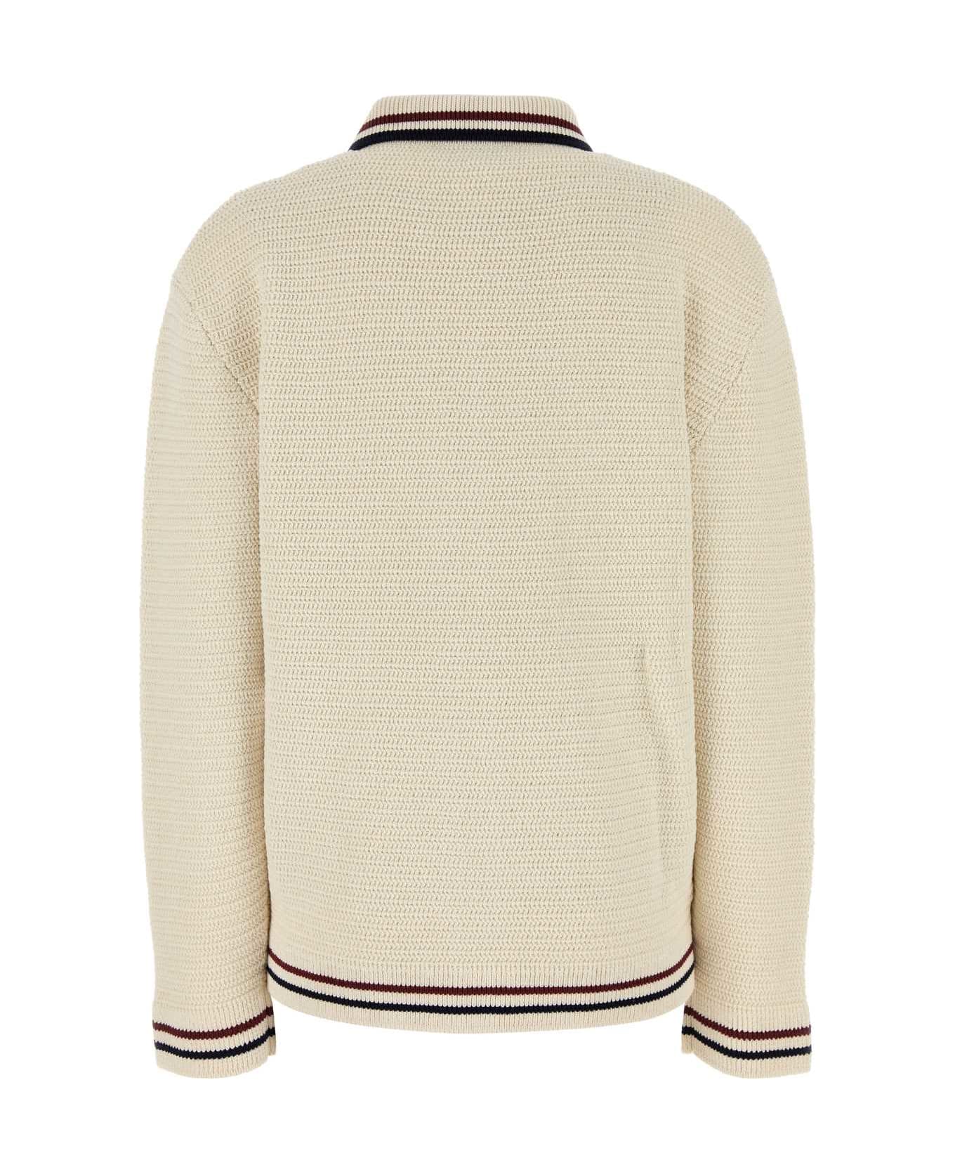 Miu Miu Ivory Stretch Crochet Cardigan - NATURALE