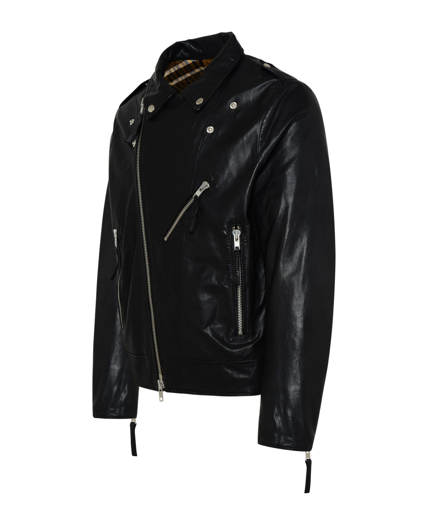 Bully Black Genuine Leather Jacket - Black