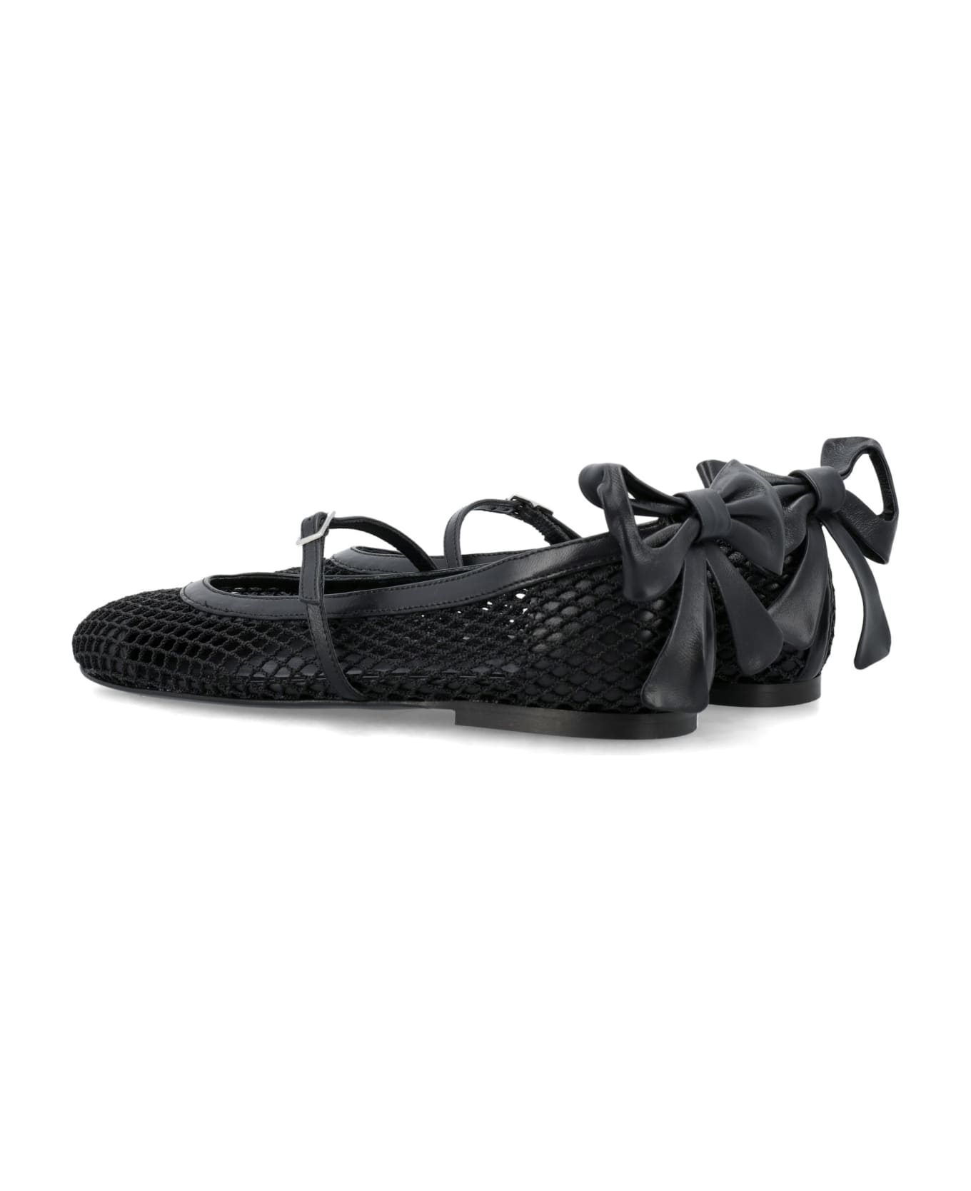 GIA BORGHINI Grete Mesh Flat Shoes - BLACK