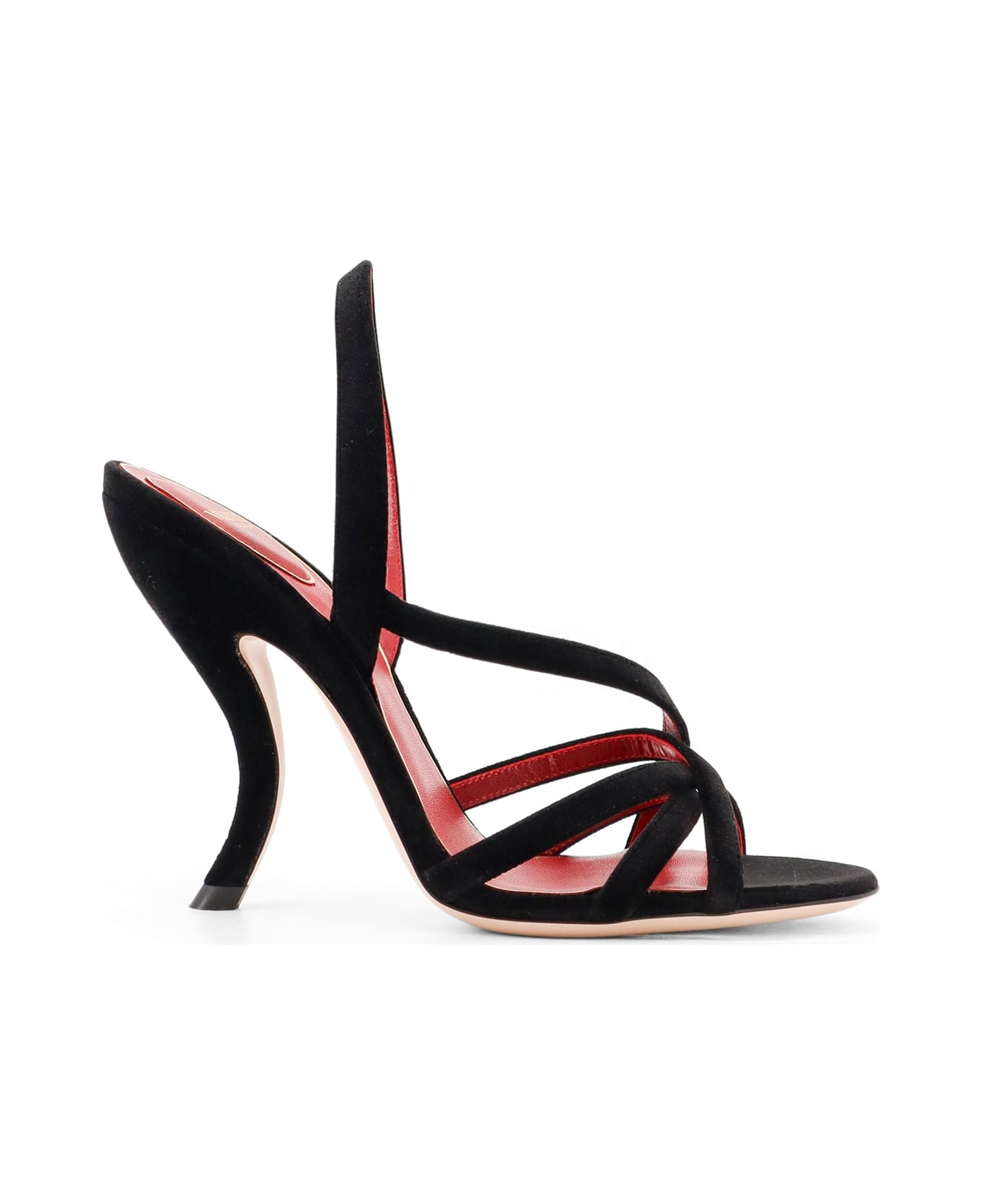 Valentino Garavani Velvet Sandals - Black