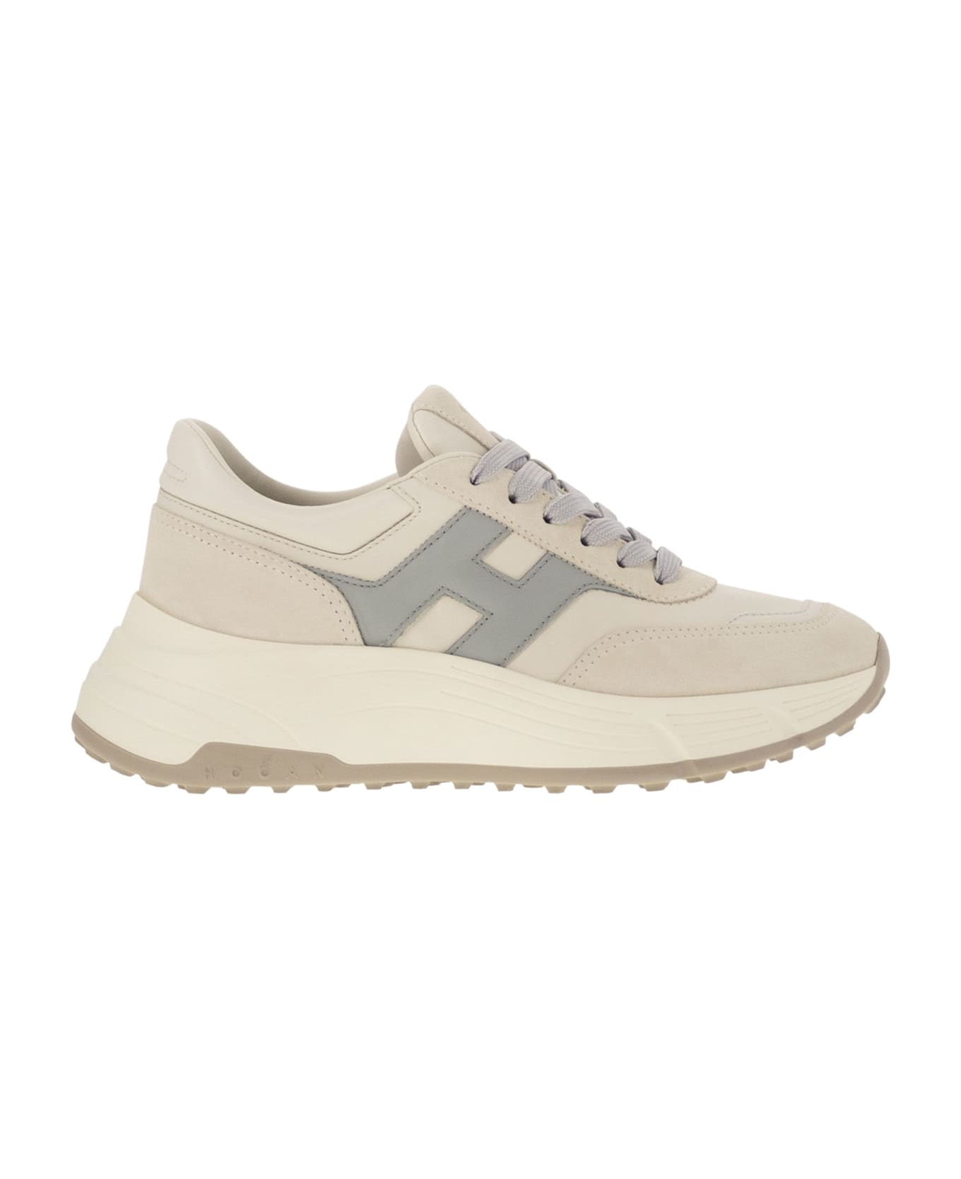 Hogan Hi-fi Trainers With Side H - Sky Blue