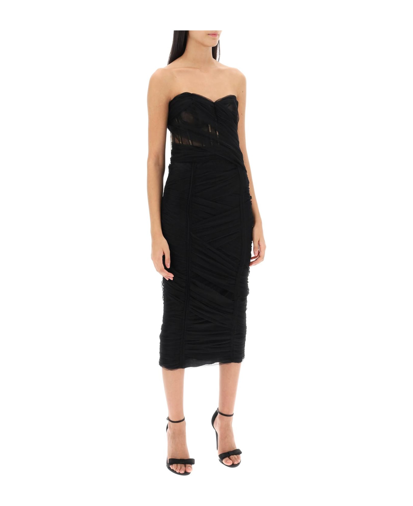 Dolce & Gabbana Tulle Corset Dress - NERO (Black)