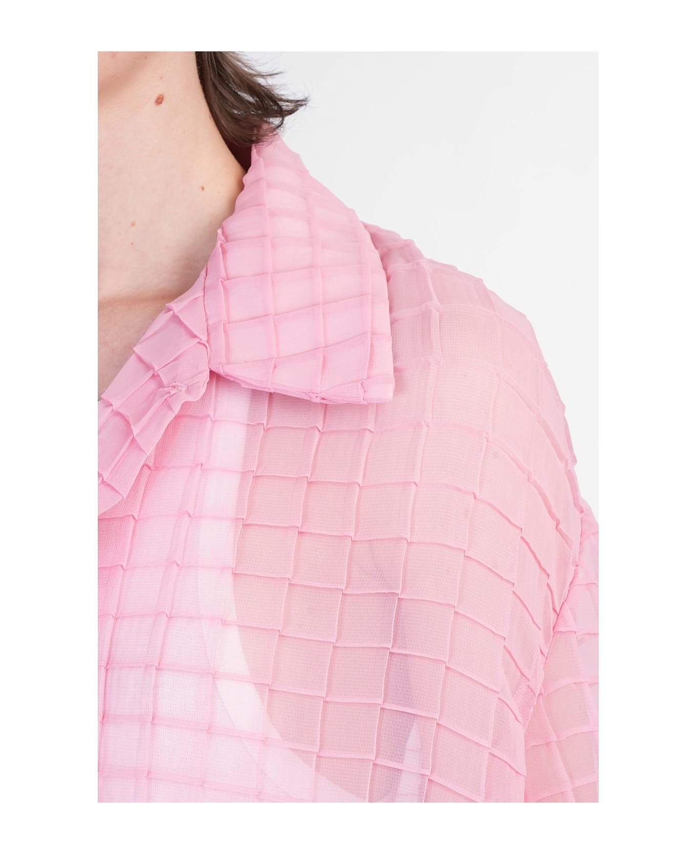 Séfr Sergio Shirt In Rose-pink Polyester - rose-pink