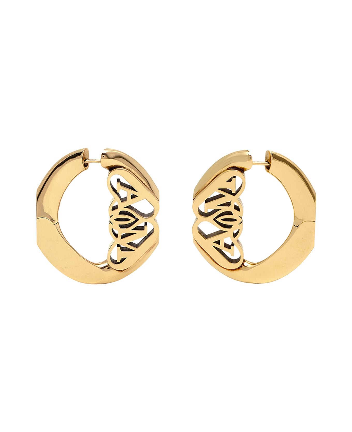 Alexander McQueen Seal Logo Earrings - Golden