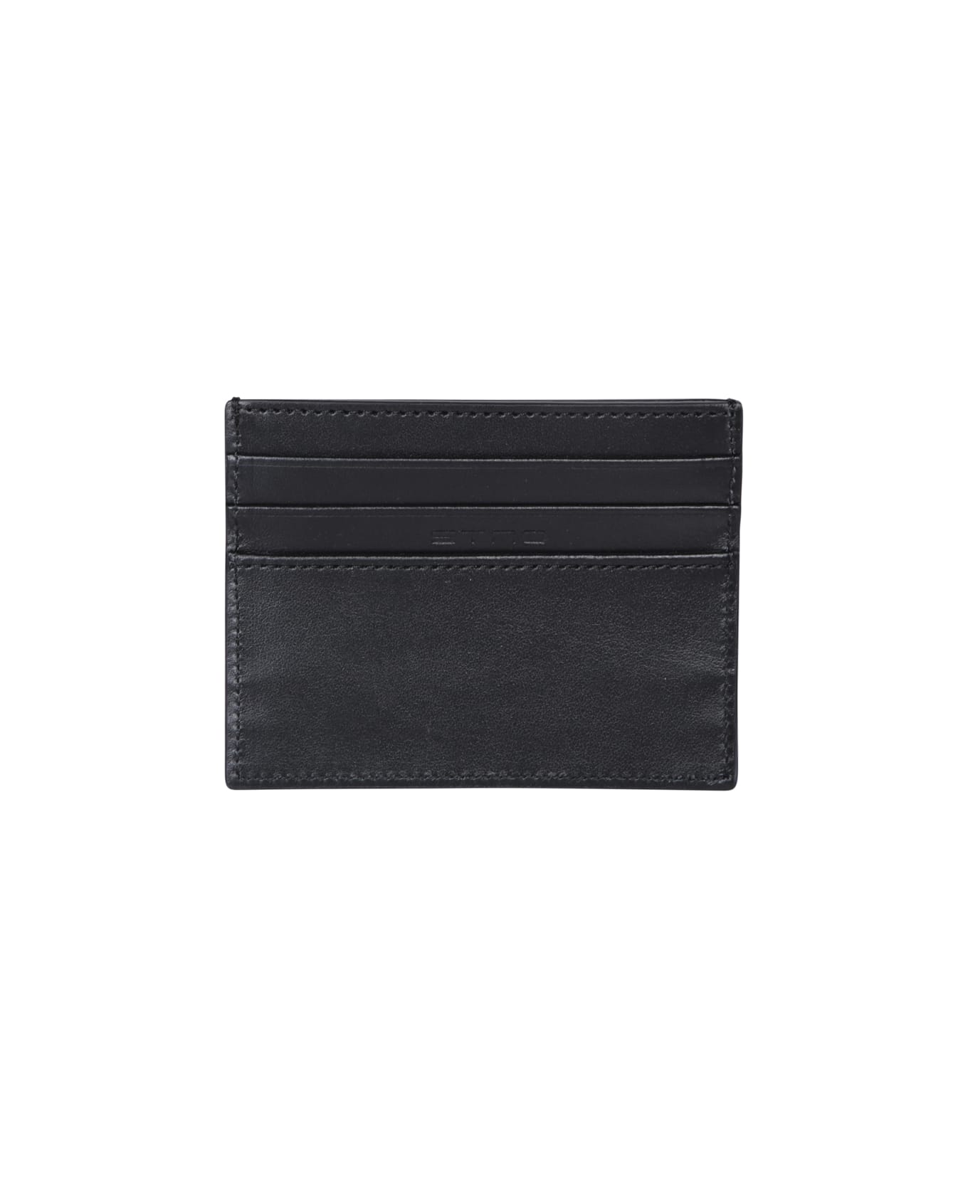 Etro Macro Logo Black Cardholder - Black