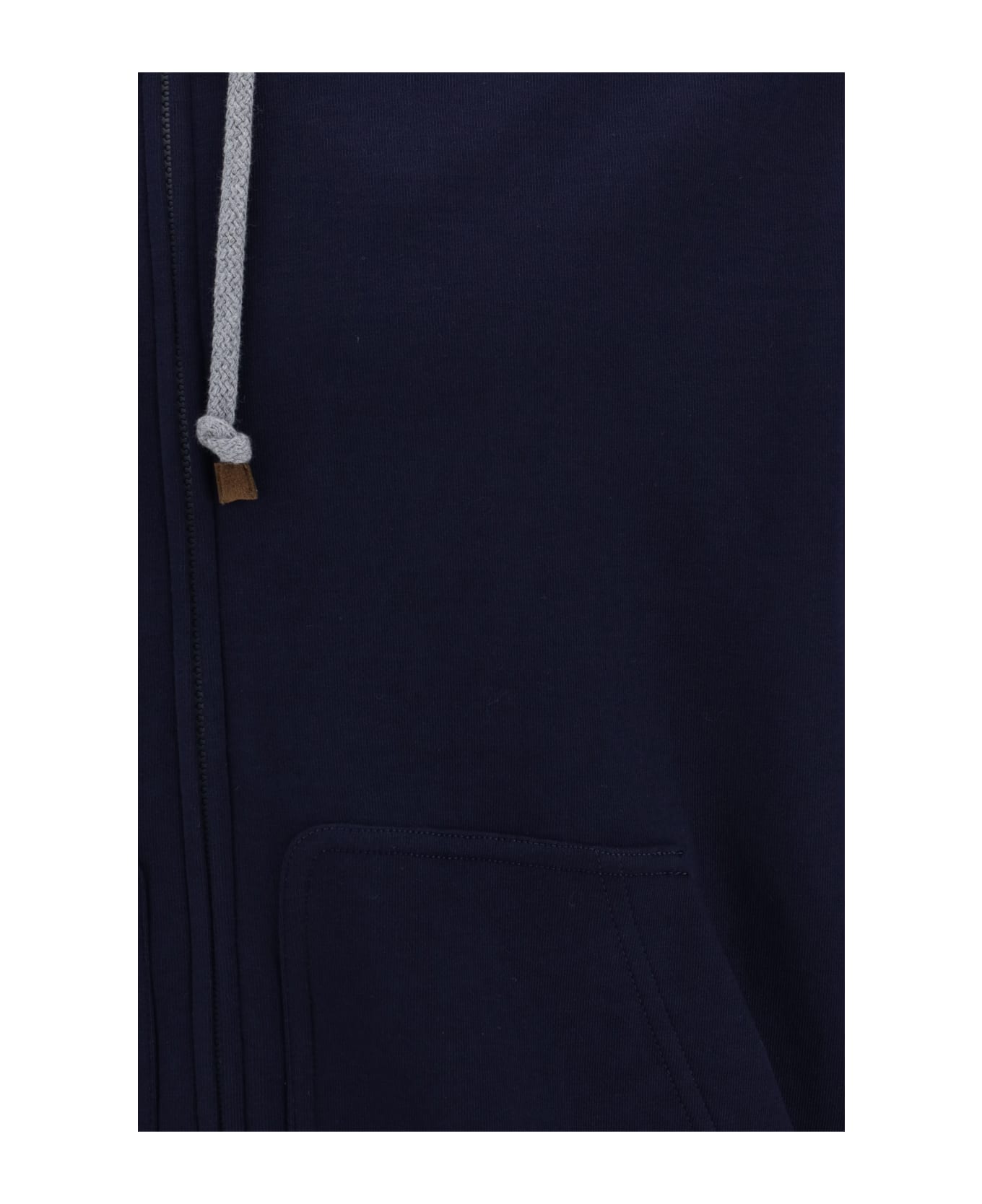 Brunello Cucinelli Zip-front Hooded Sweatshirt - COBALTO ニットウェア