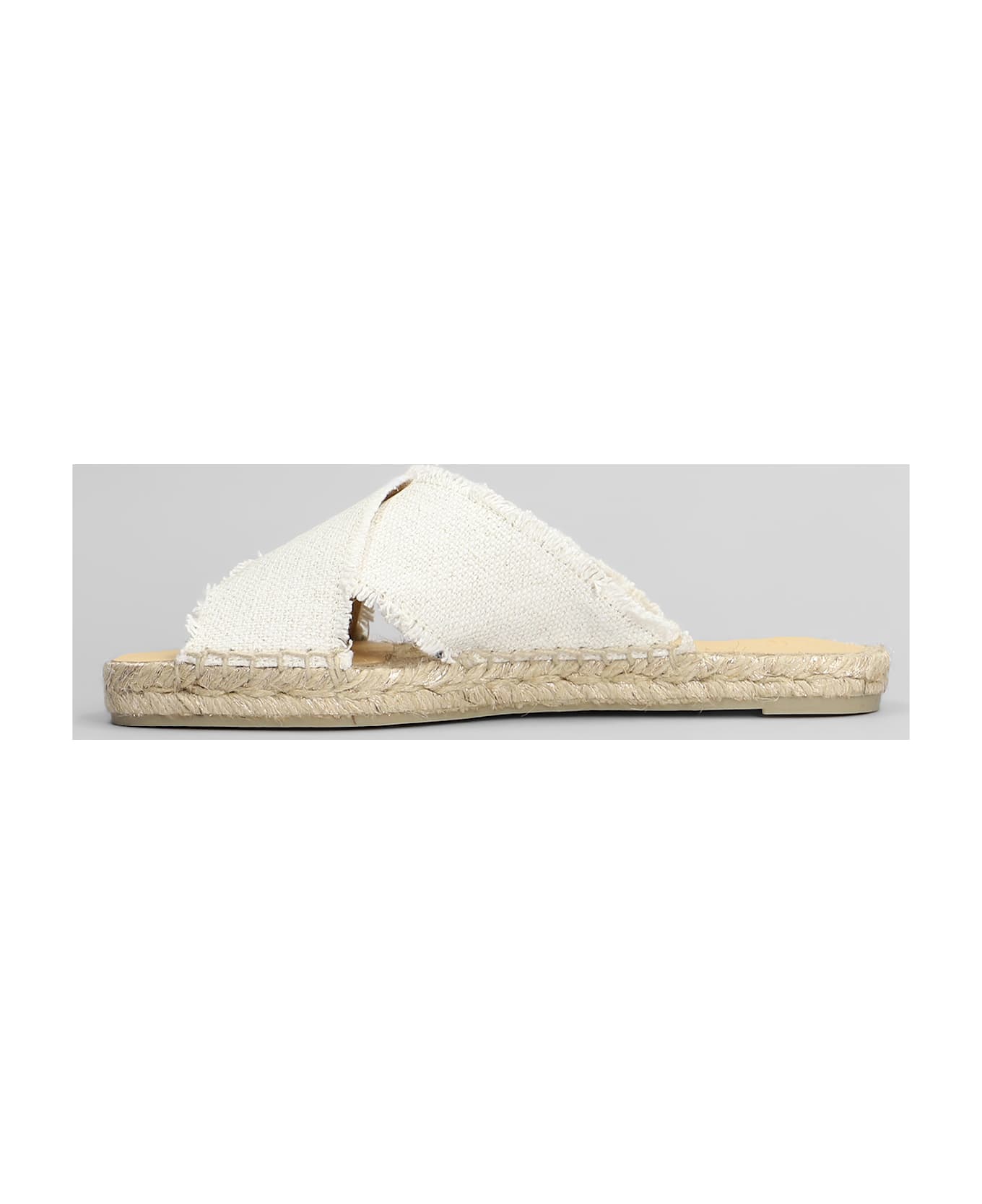 Castañer Palmera-032 Flats In White Canvas - white