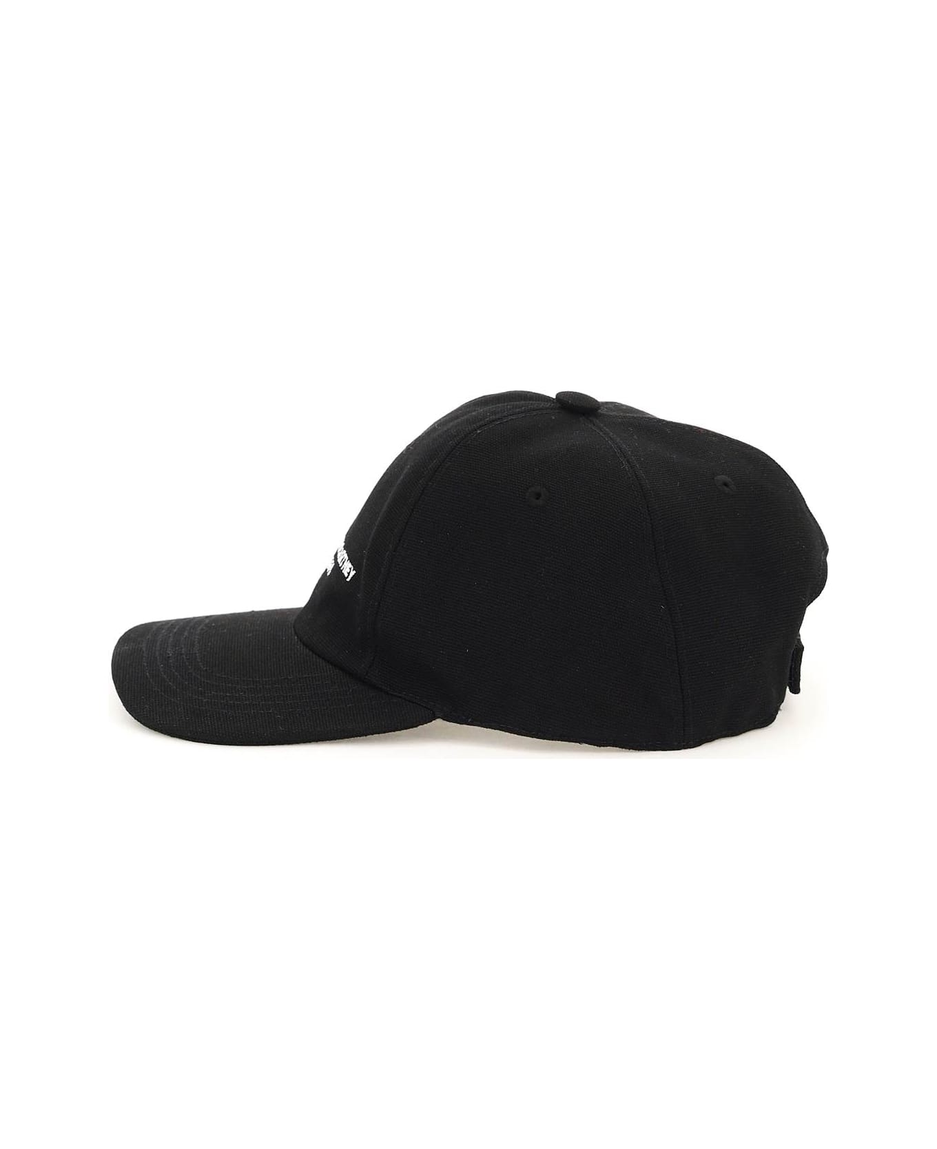 Stella McCartney Baseball Hat With Logo Embroidery - ULTRA BLACK (Black) 帽子