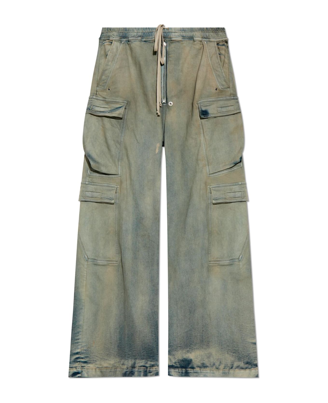 Rick Owens Lace-up Cargo Straight Trousers - denim