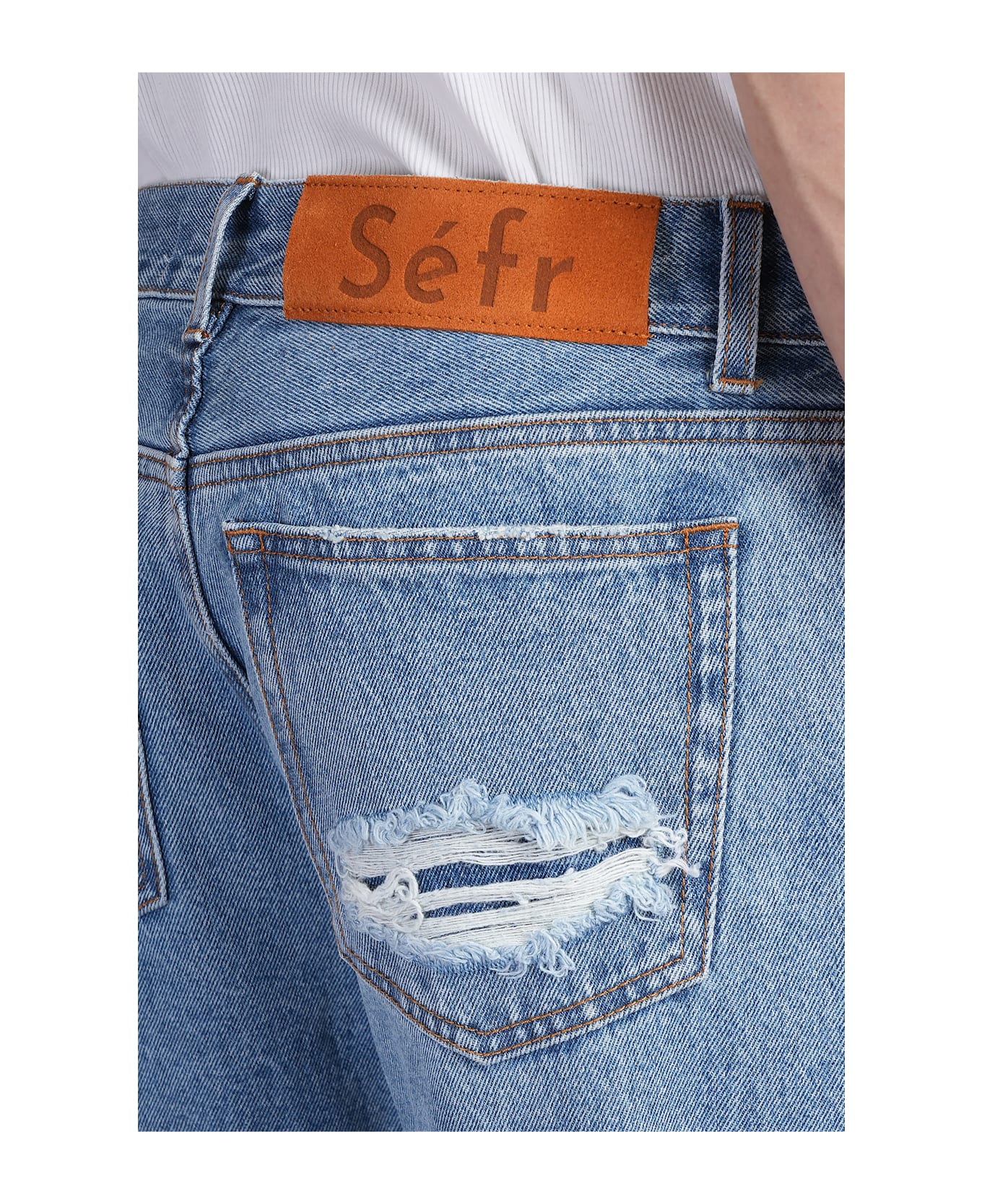 Séfr Rider Jeans In Blue Denim - blue