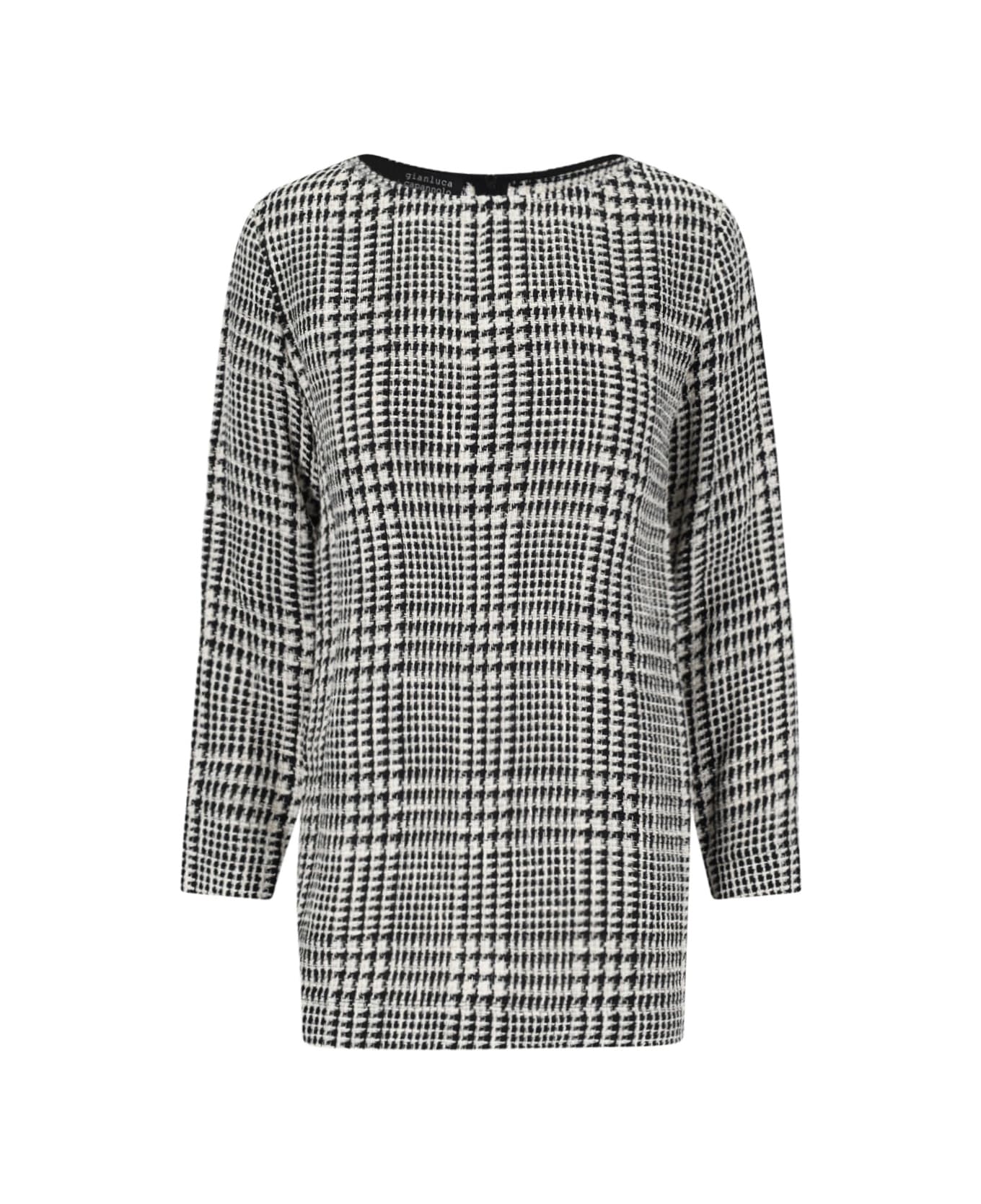 Gianluca Capannolo Houndstooth Foot Midi Dress - Black  