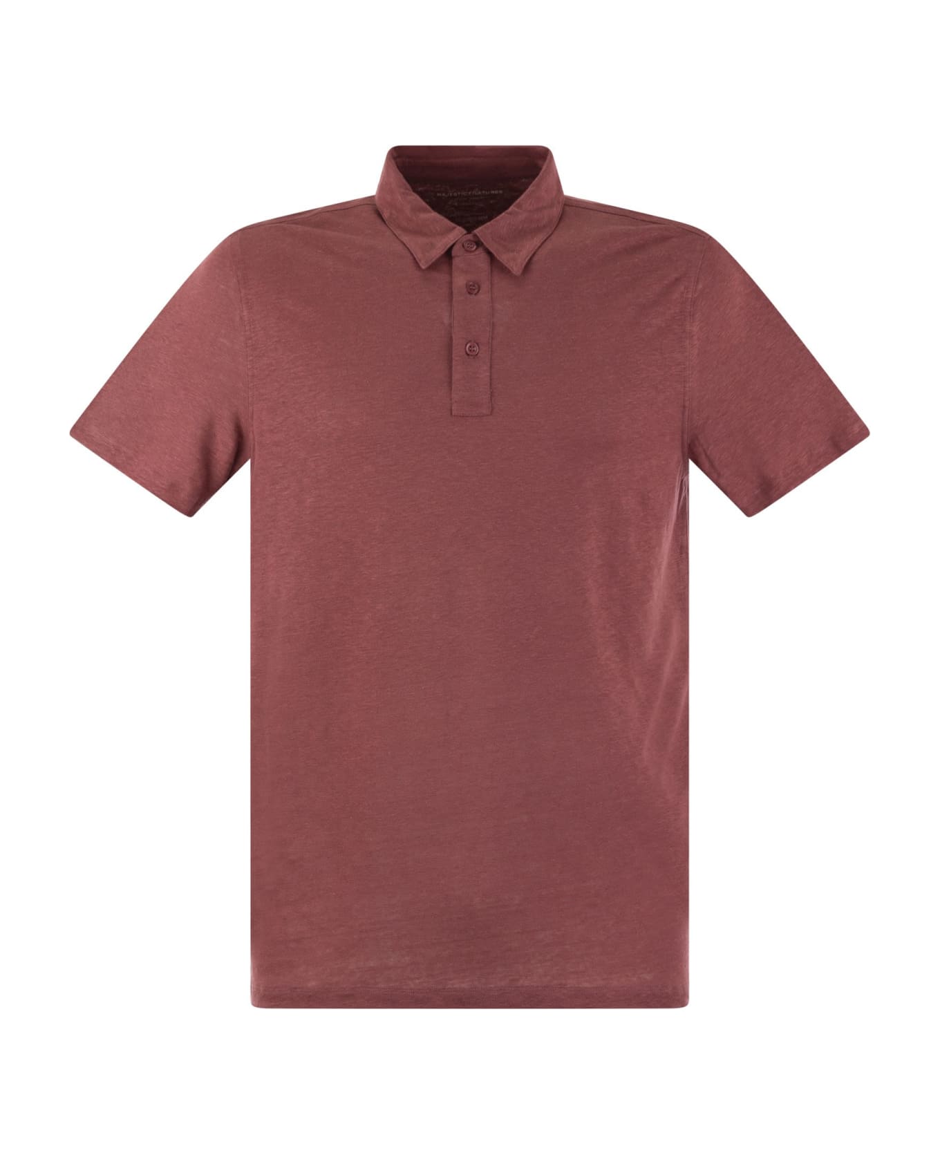 Majestic Filatures Linen Short-sleeved Polo Shirt - Red