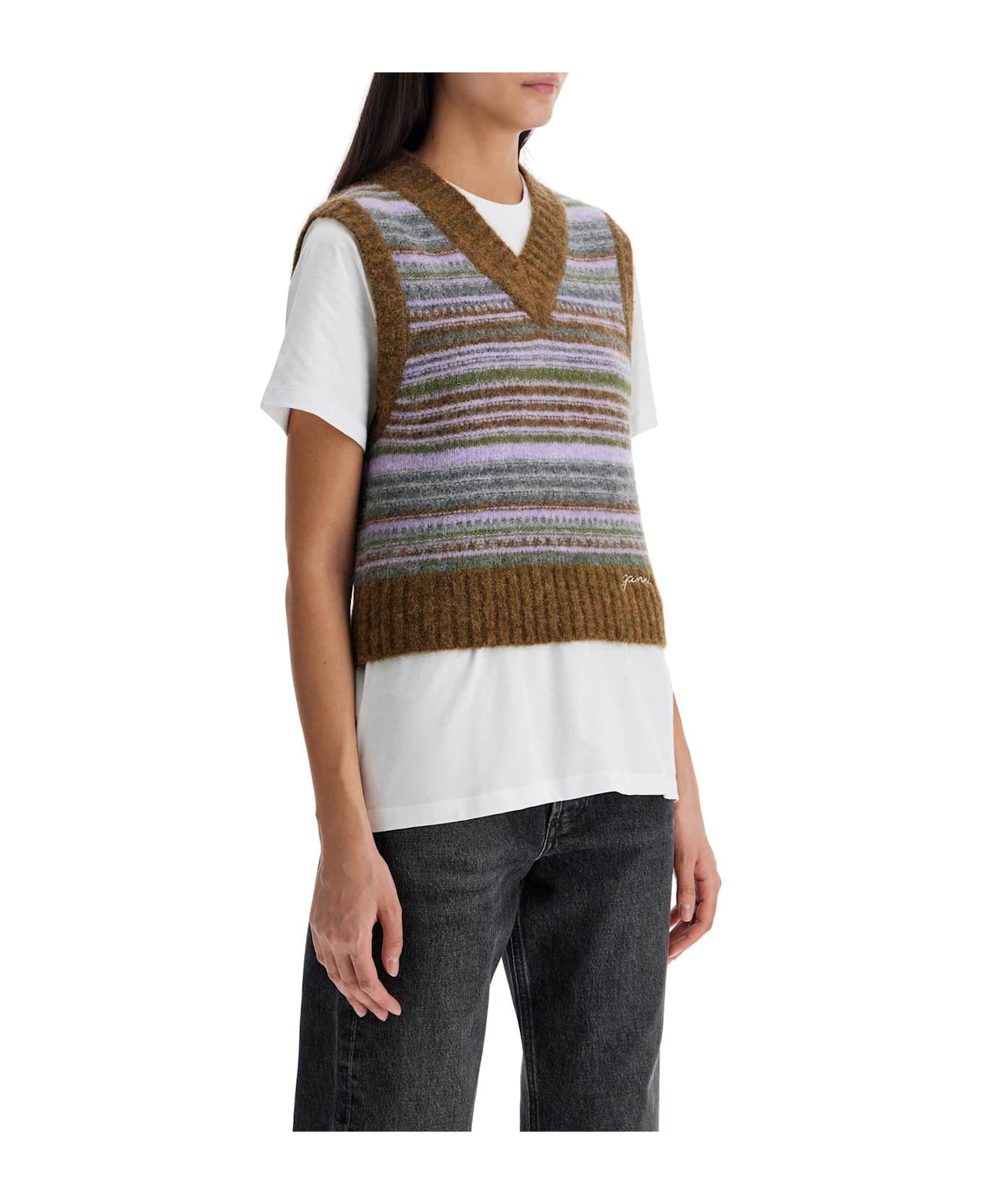 Ganni Vest - Military Olive