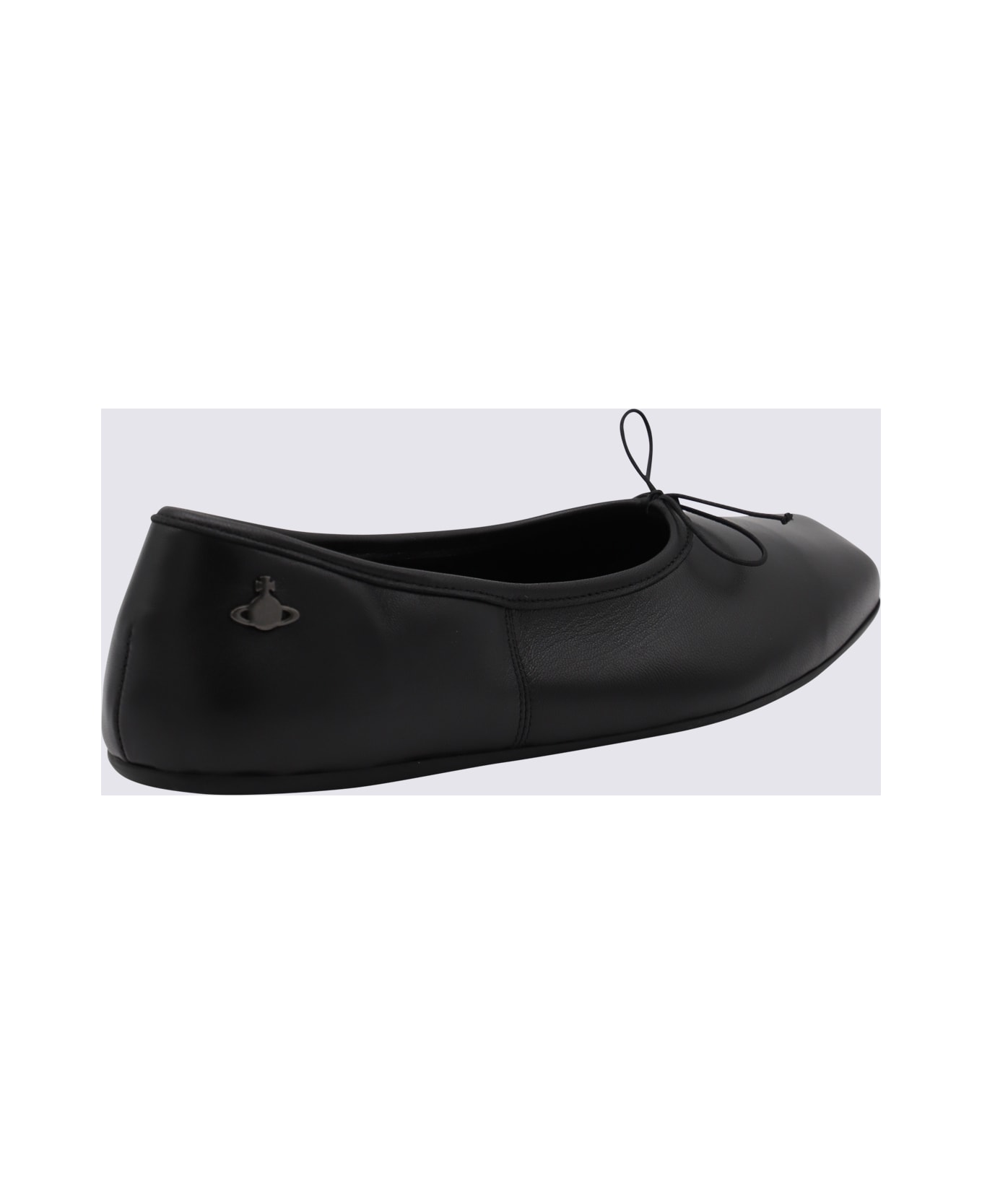 Vivienne Westwood Black Leather Flats - Black