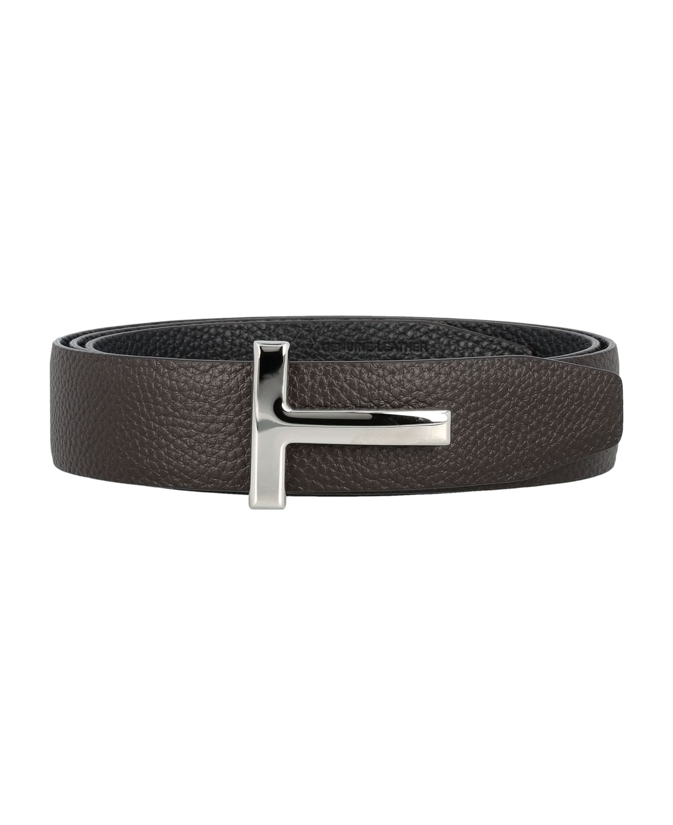 Tom Ford T Grainy Leather Belt - 
BROWN + BLACK