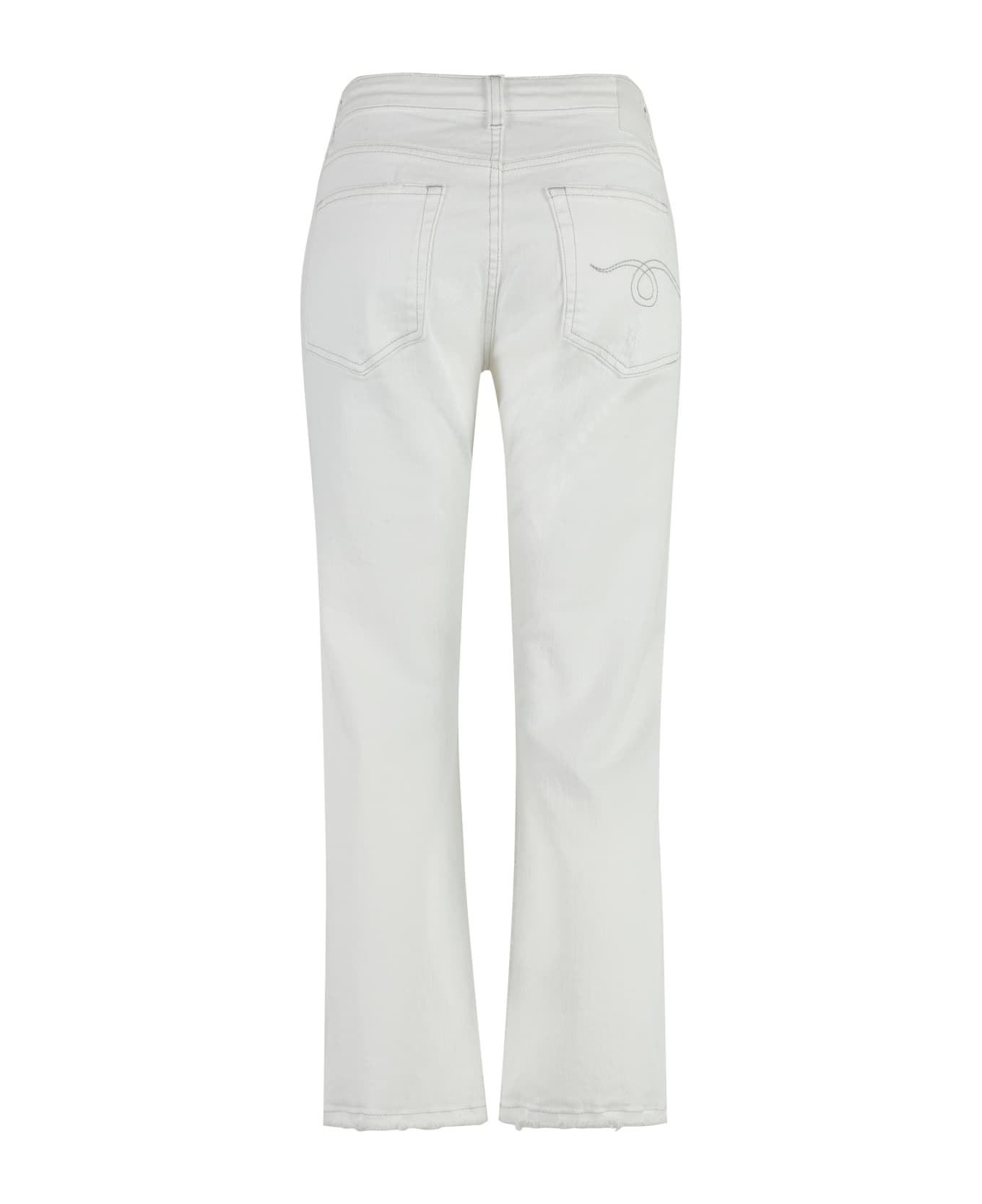R13 Boy 5-pocket Straight-leg Jeans - White